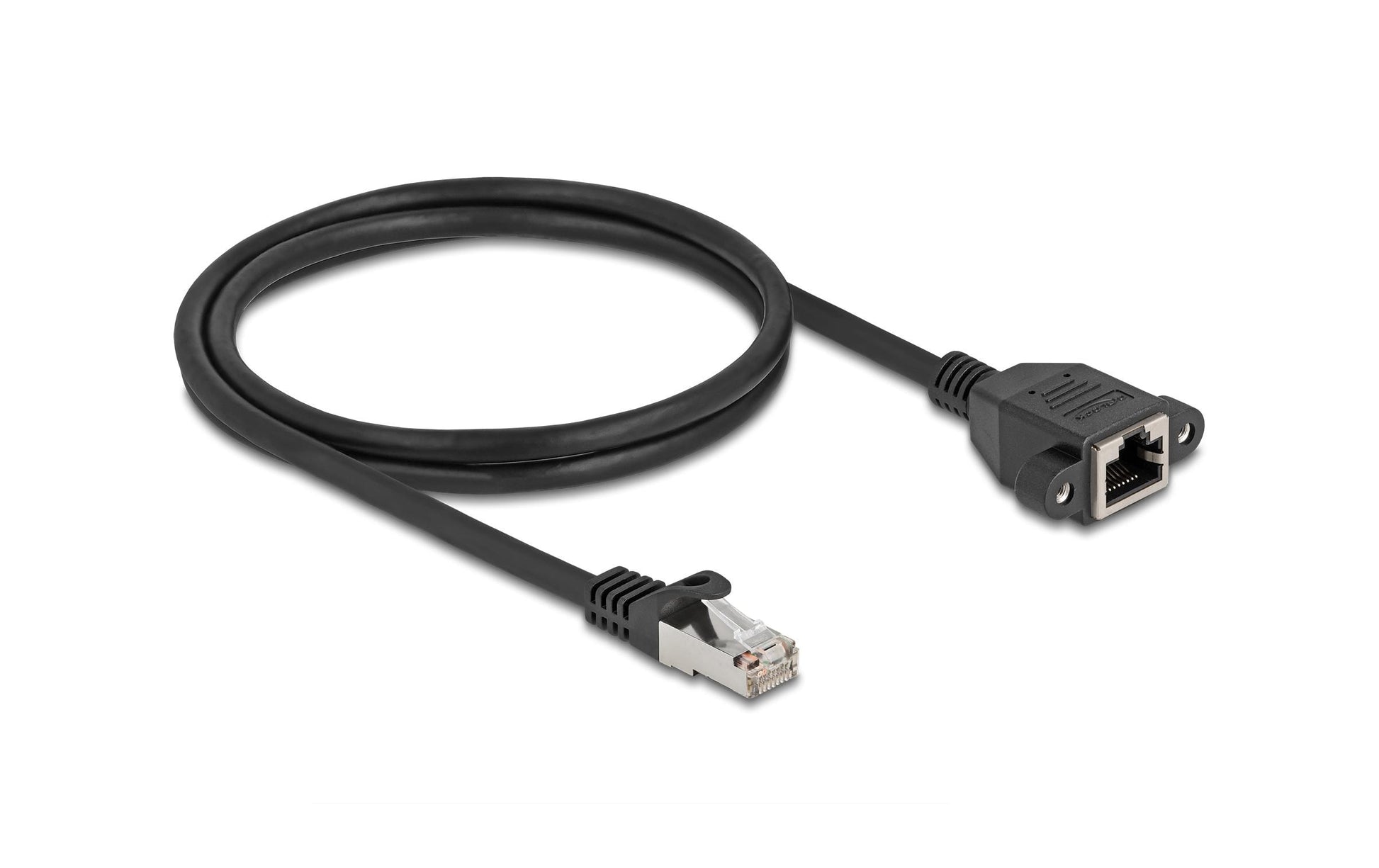 DeLOCK 90775 Patchkabel – Cat 6A S/FTP, 1 m, Schwarz, RJ‑45