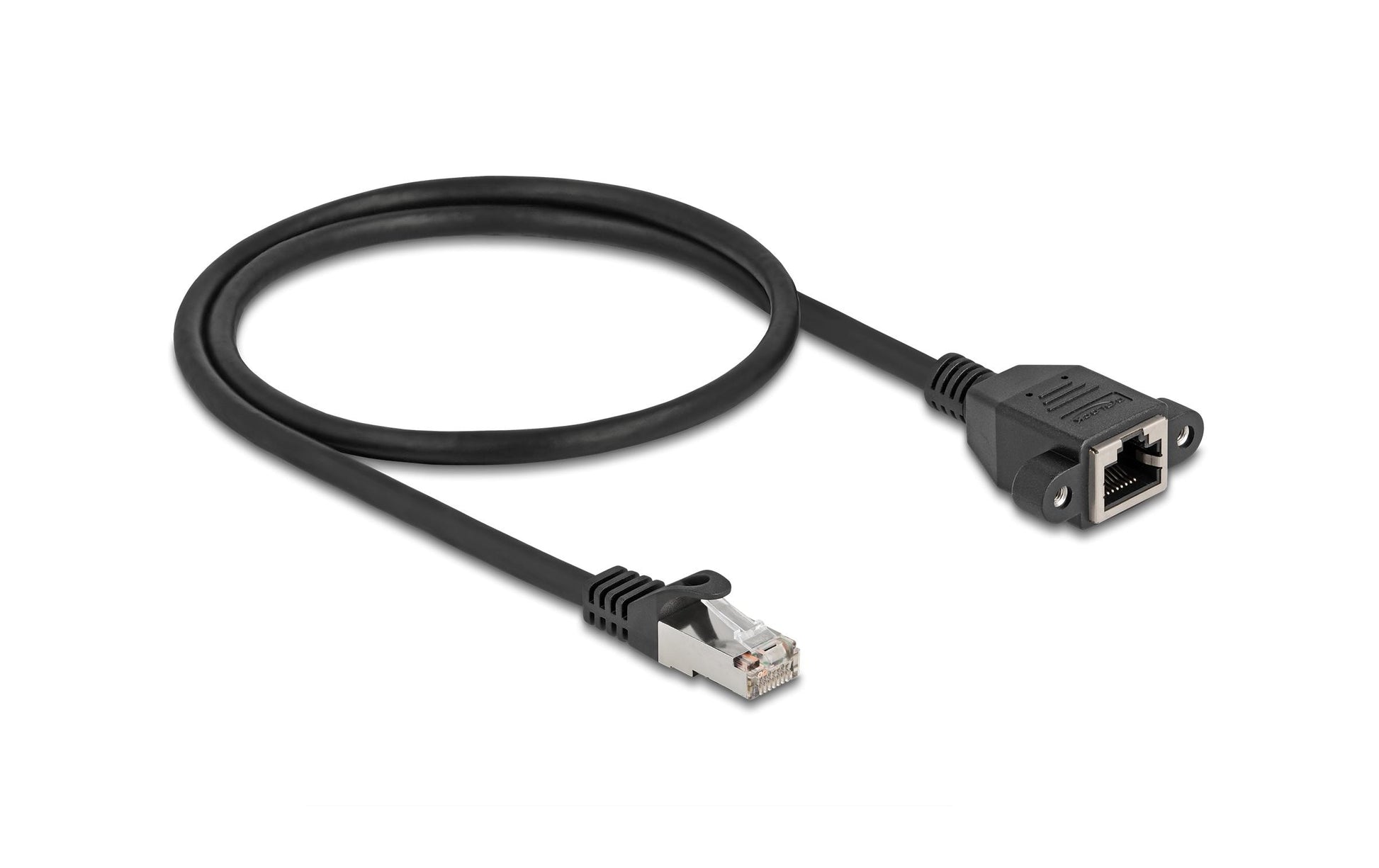 DeLOCK 90774 Patchkabel – Cat 6A S/FTP, 0,5 m, Schwarz, RJ-45