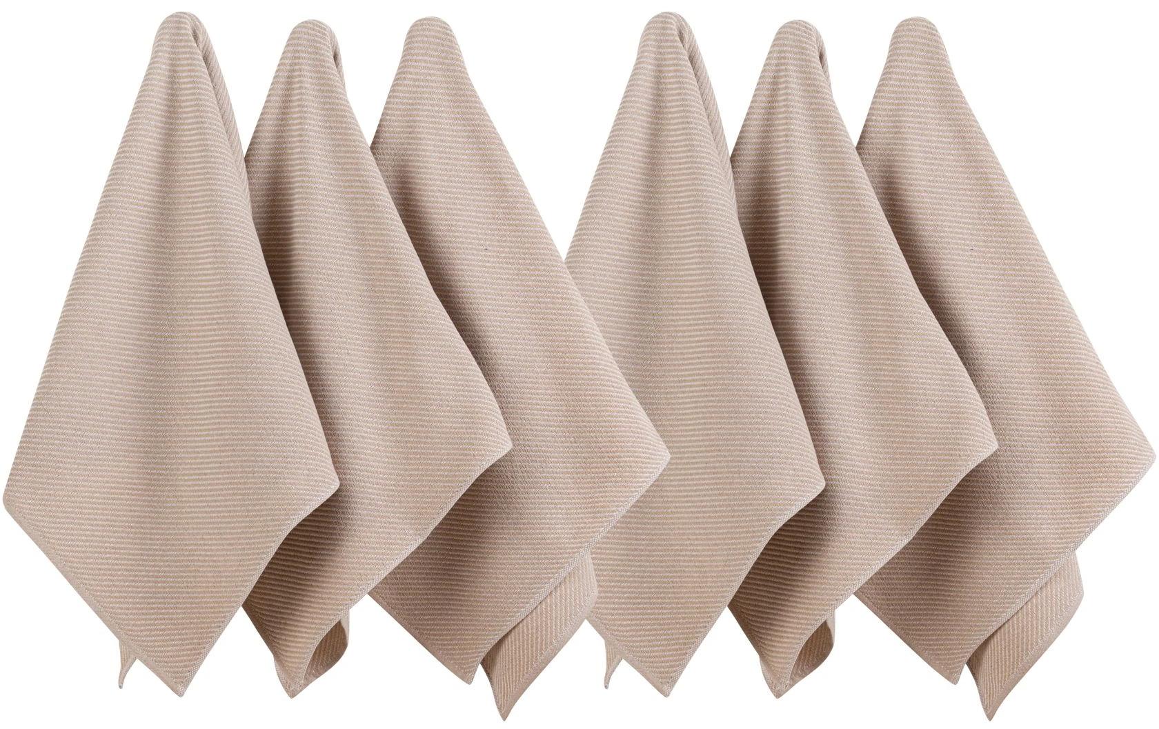 Hermia Geschirrtuch Eloise – beige – 43 × 76 cm – Polyester – 6er-Set