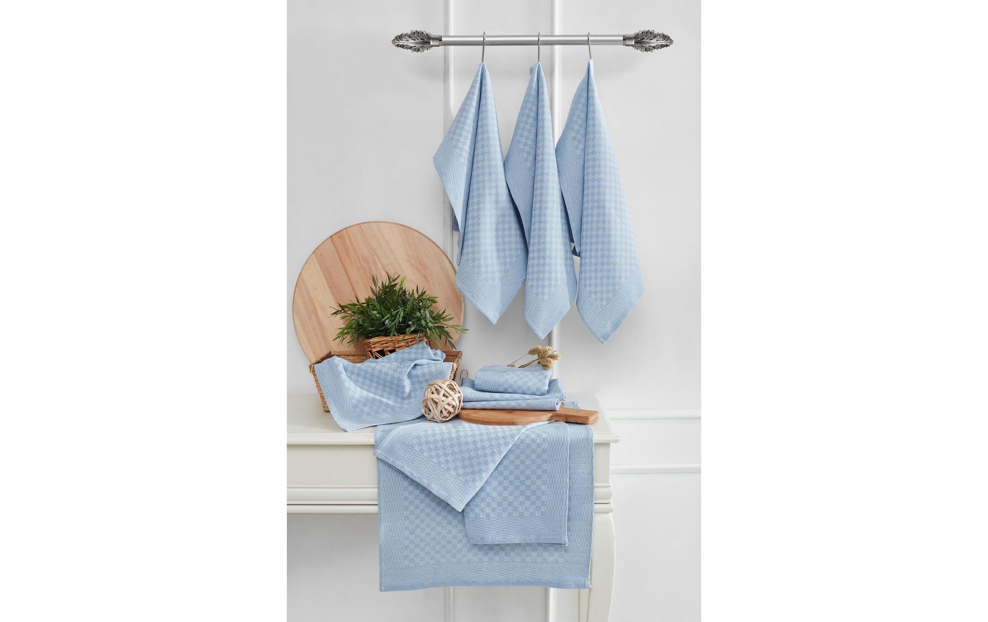 Hermia Geschirrtücher 10er-Set, 40 × 60 cm, Polyester (PES), Hellblau