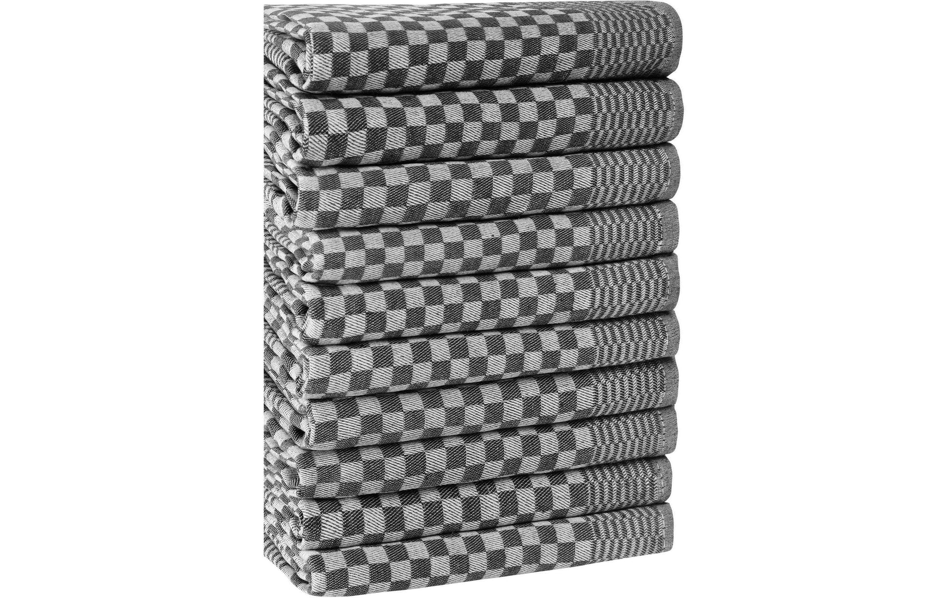 Hermia Geschirrtücher 10er-Set, 40 × 60 cm, Baumwolle/Polyester, Anthrazit
