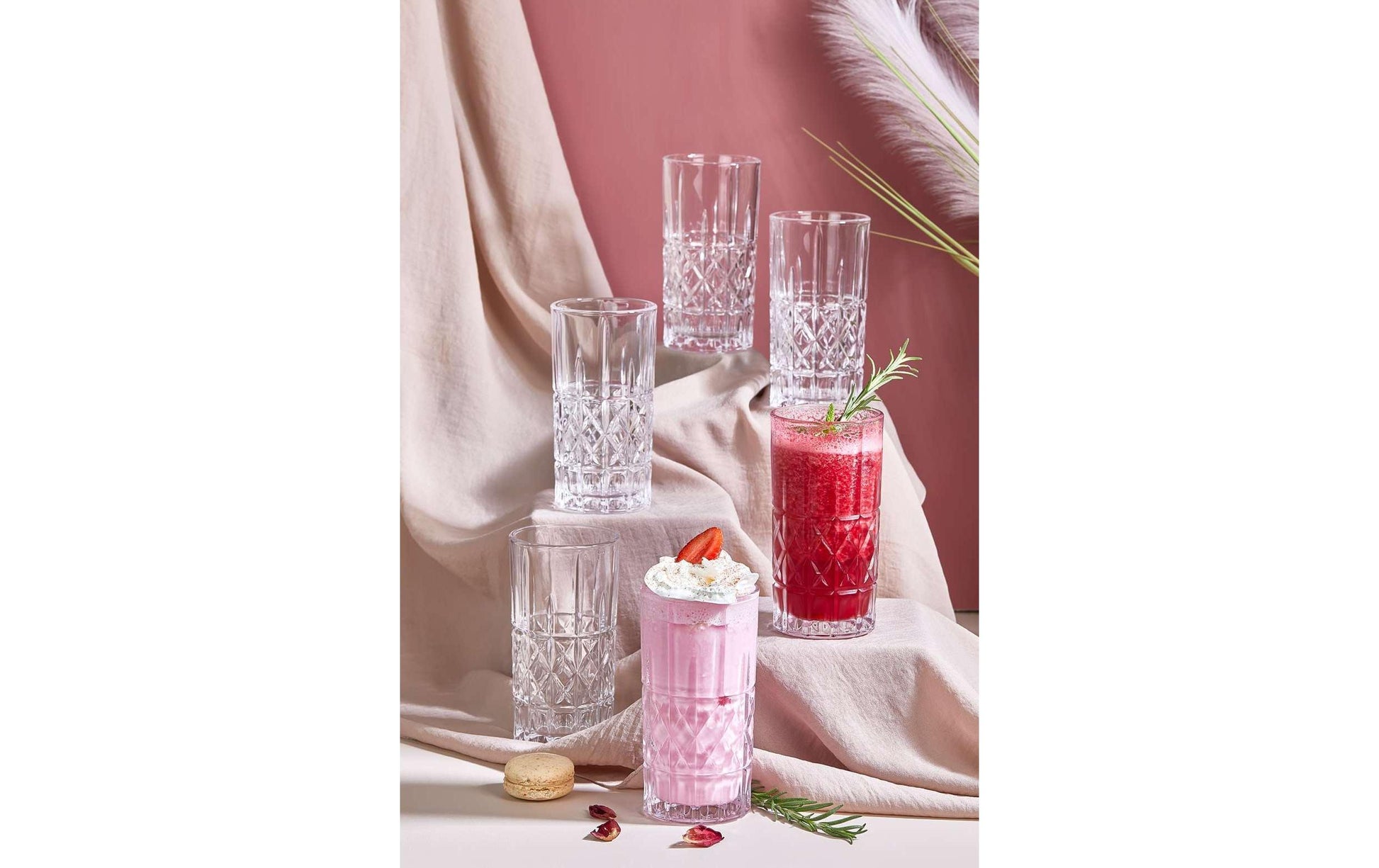 Hermia Trinkgläser Stella – 6er Set, 420 ml, H 14 cm, Glas, Transparent