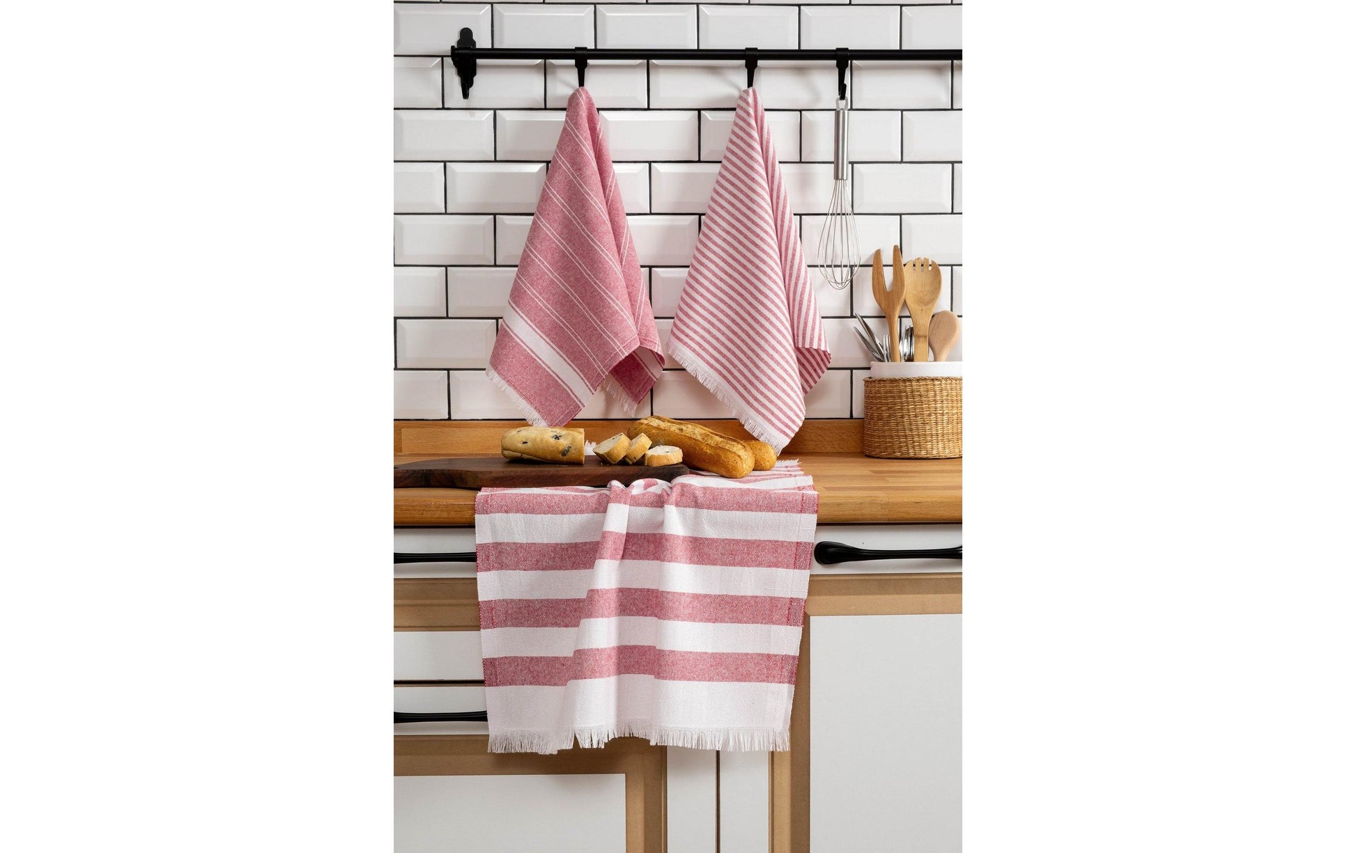 Hermia Geschirrtuch Eliza – weiss – 45 × 65 cm – Polyester – 3er-Set