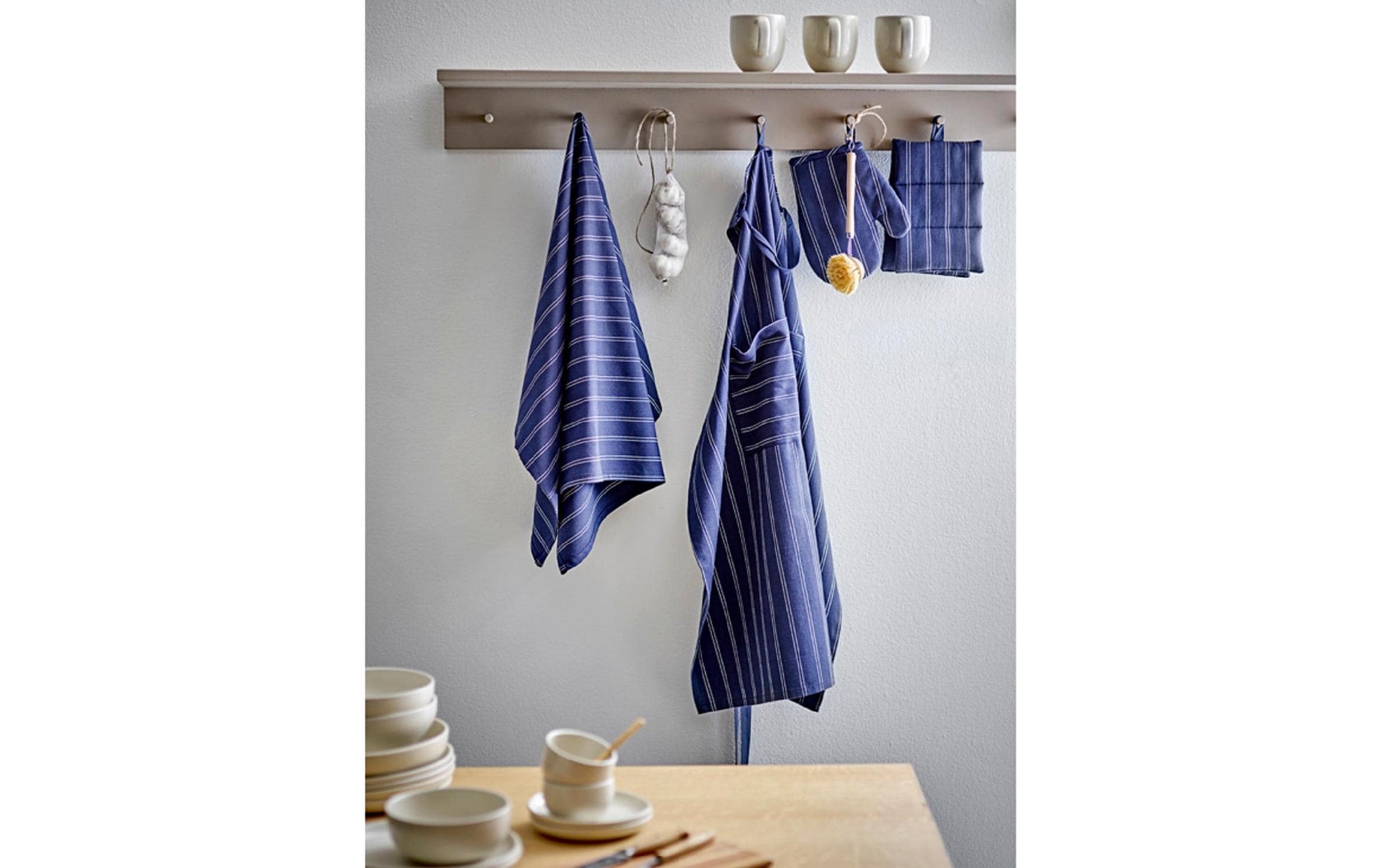 Södahl Geschirrtuch Harmony – Marineblau – 60 × 90 cm – Recycelte Baumwolle – 1 Stk.