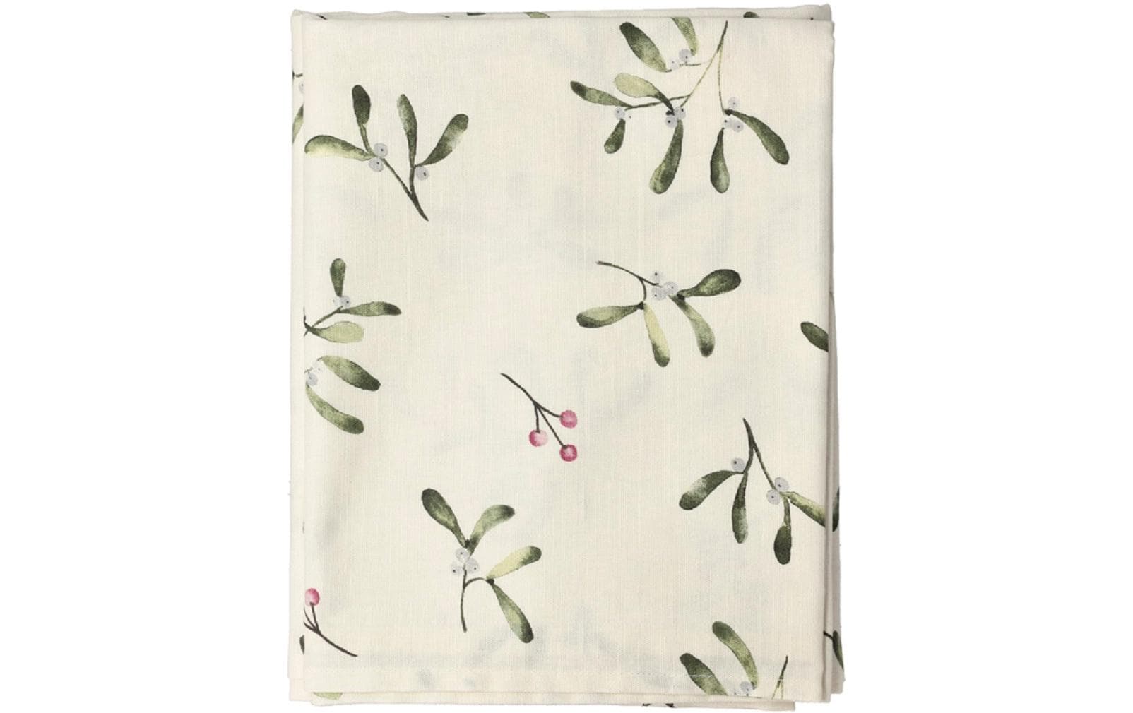 Södahl Tischdecke – 140×350 cm, Baumwolle, Natur, Mistletoe, OEKO-TEX