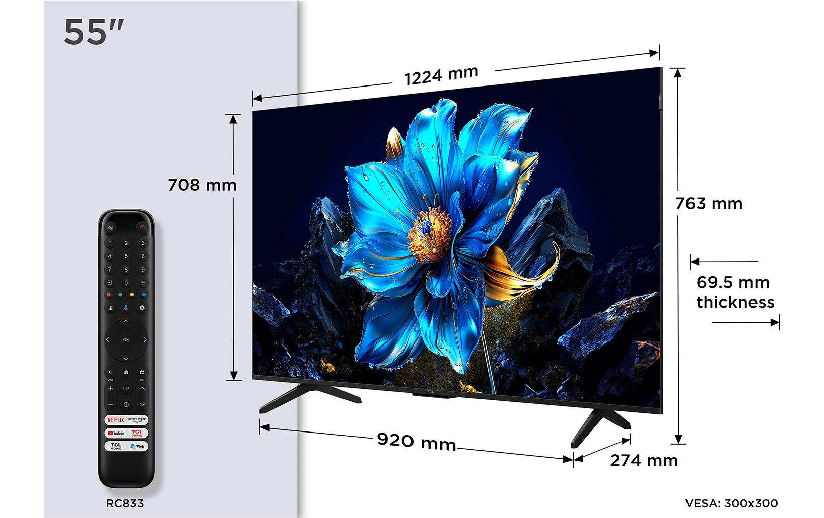 TCL 55P7K – 55" QLED UHD 4K, Google TV, Dolby Vision (2025)