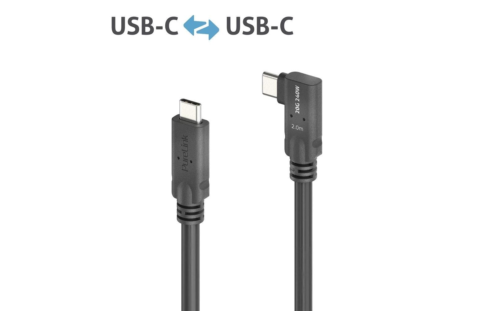 PureLink USB-Kabel, USB-C zu USB-C, 2 m, USB4, Lade-/Datenkabel