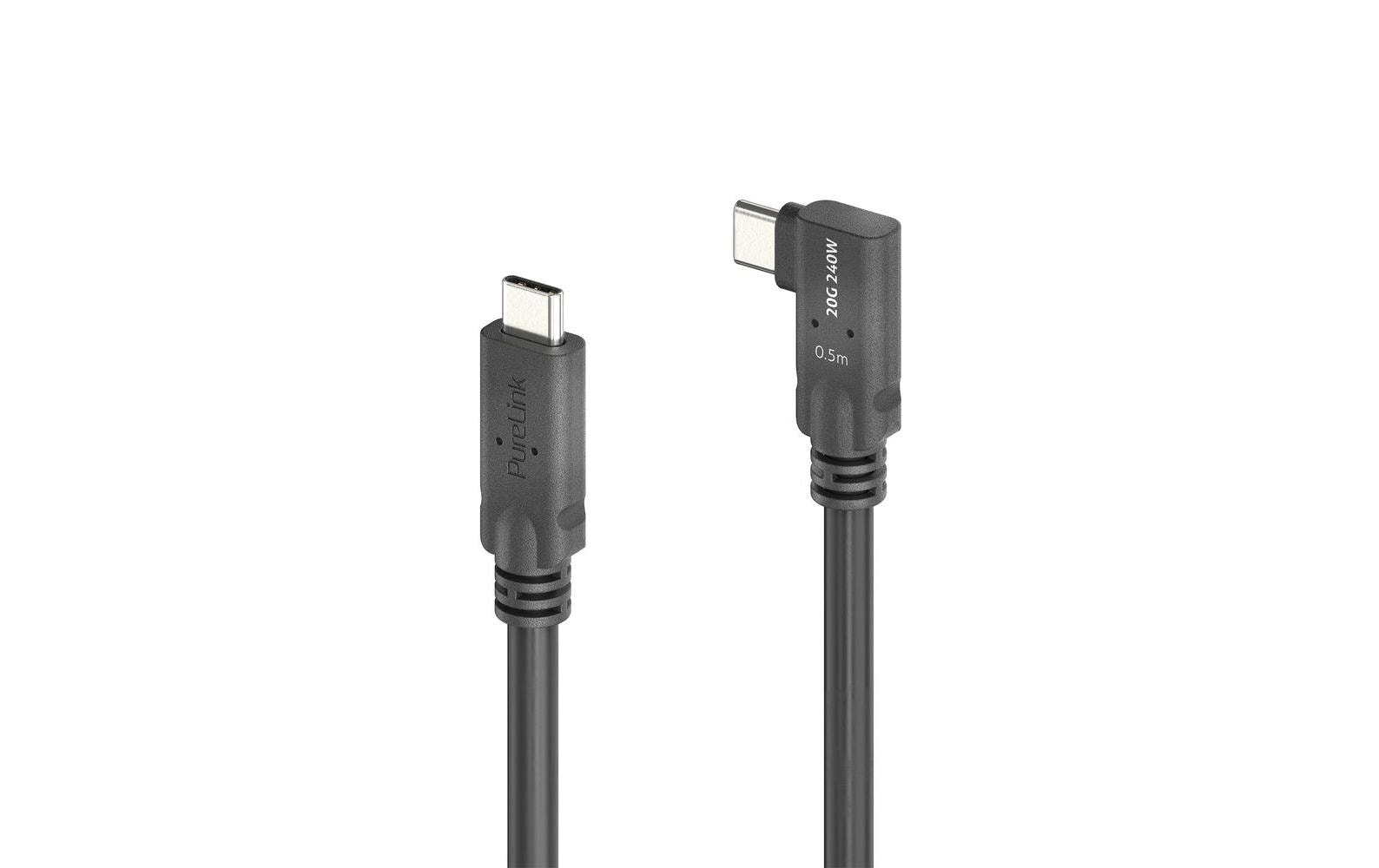 PureLink USB-Kabel, USB-C zu USB-C, 0,5 m, USB4, Lade-/Datenkabel