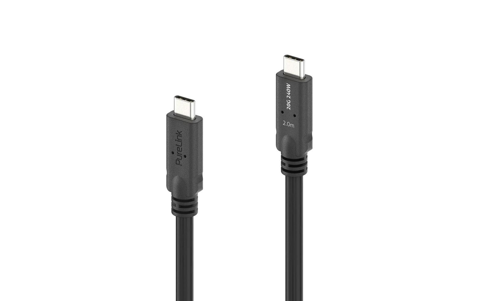 PureLink USB-Kabel, USB-C zu USB-C, 2 m, USB4, Lade-/Datenkabel