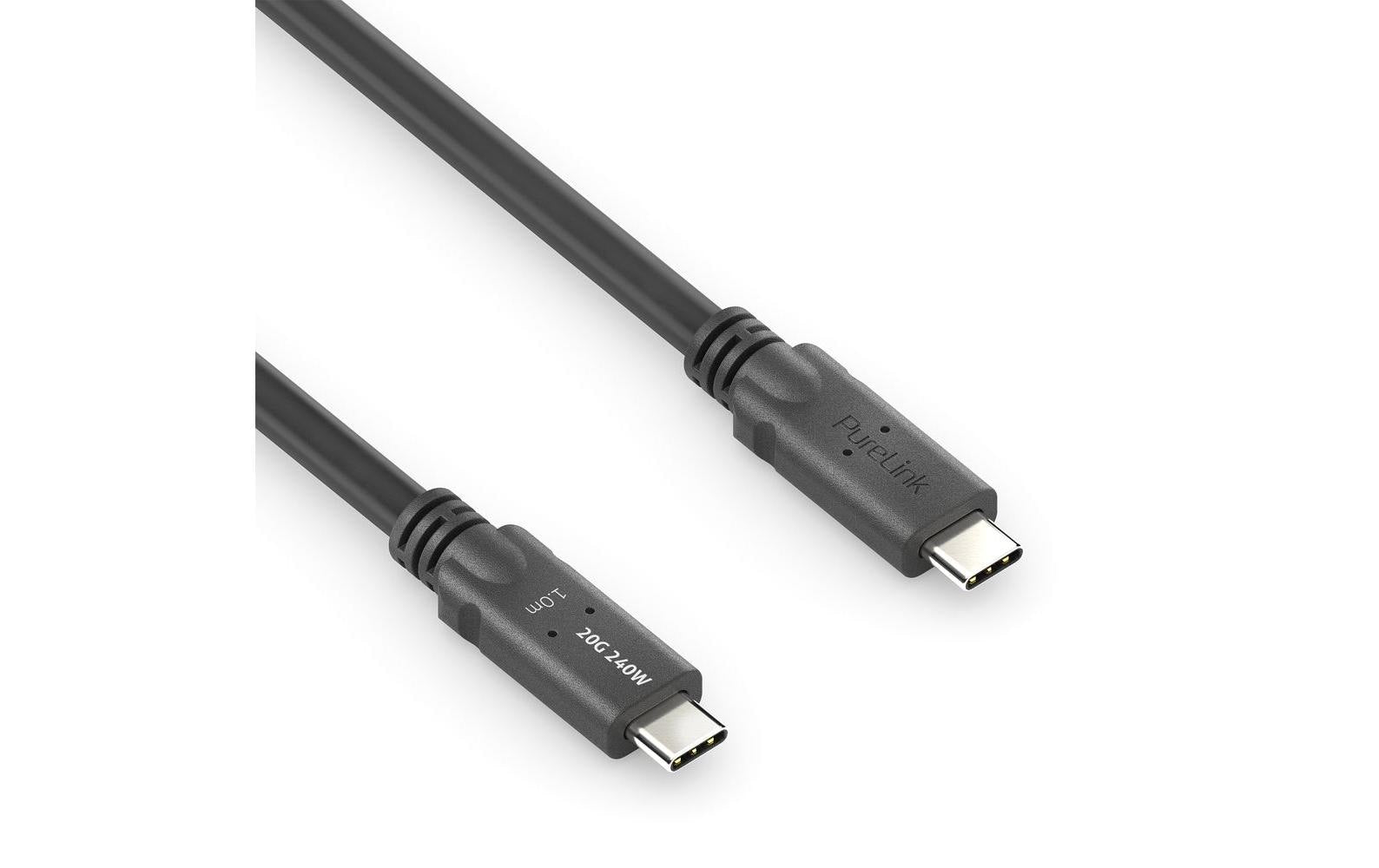 PureLink USB-Kabel, USB-C zu USB-C, 1 m, USB4, Lade-/Datenkabel