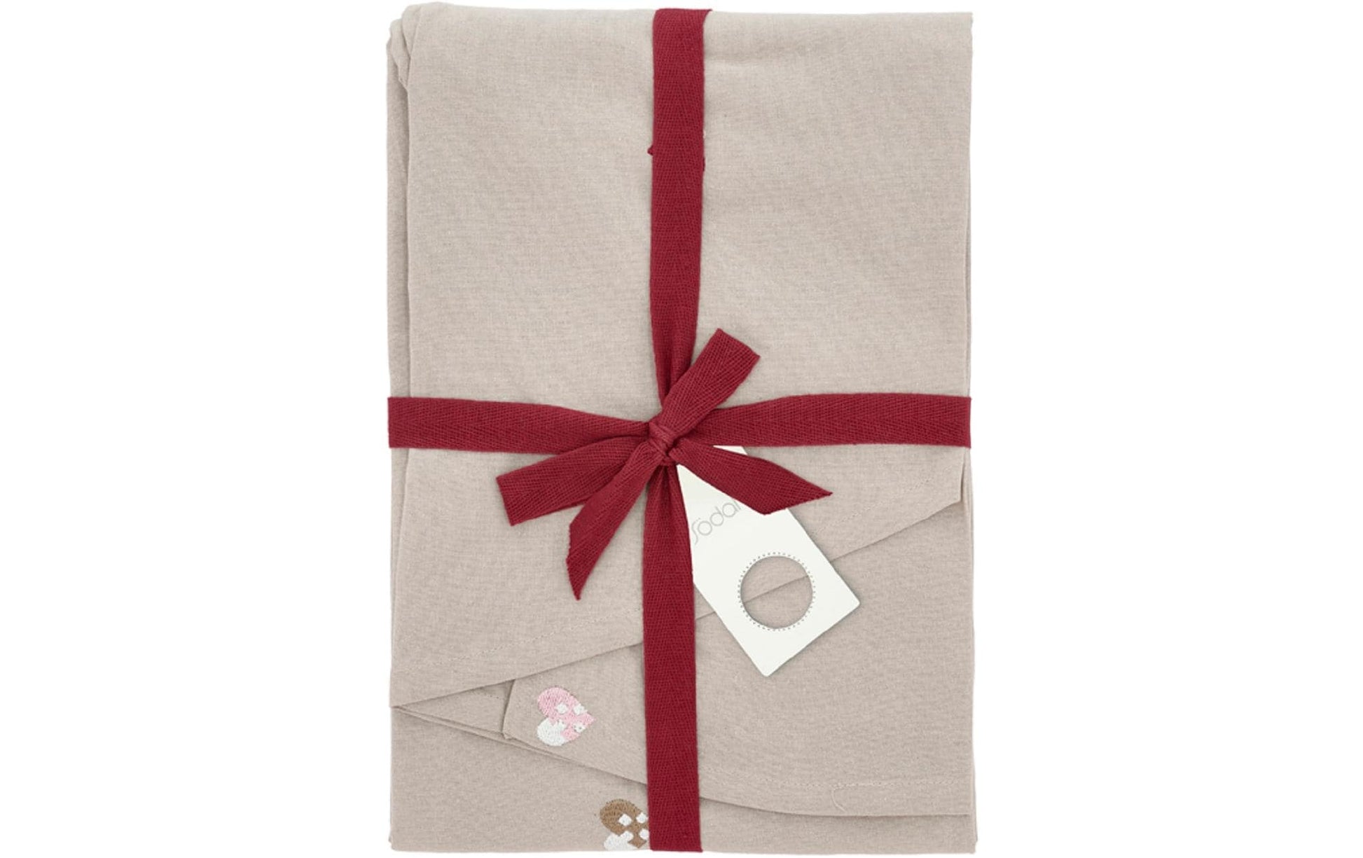 Södahl Runde Tischdecke – Ø 180 cm, Baumwolle, Rosa, Christmas Hearts, OEKO-TEX