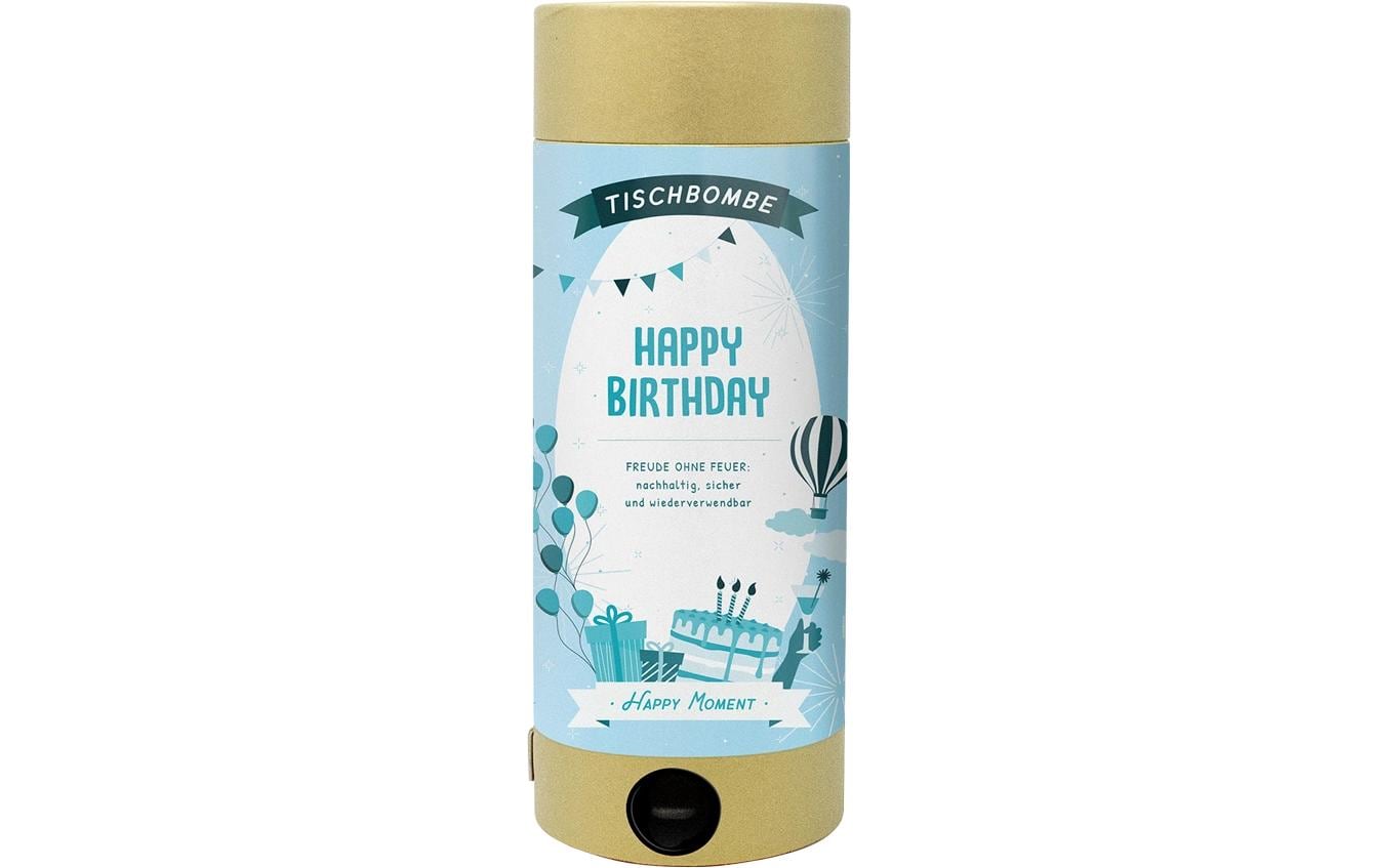 Artoz Konfettikanone Happy Birthday – mehrfarbig – Ø 11 cm × 29,7 cm – 200 g – 1 Stk