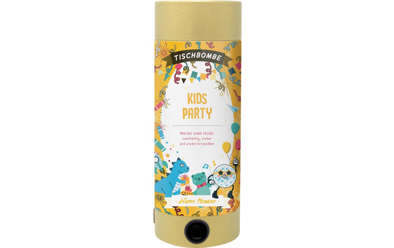 Artoz Konfettikanone Kids Party – Gold, mehrfarbig – Ø 11 cm × 29,7 cm – 1 Stk