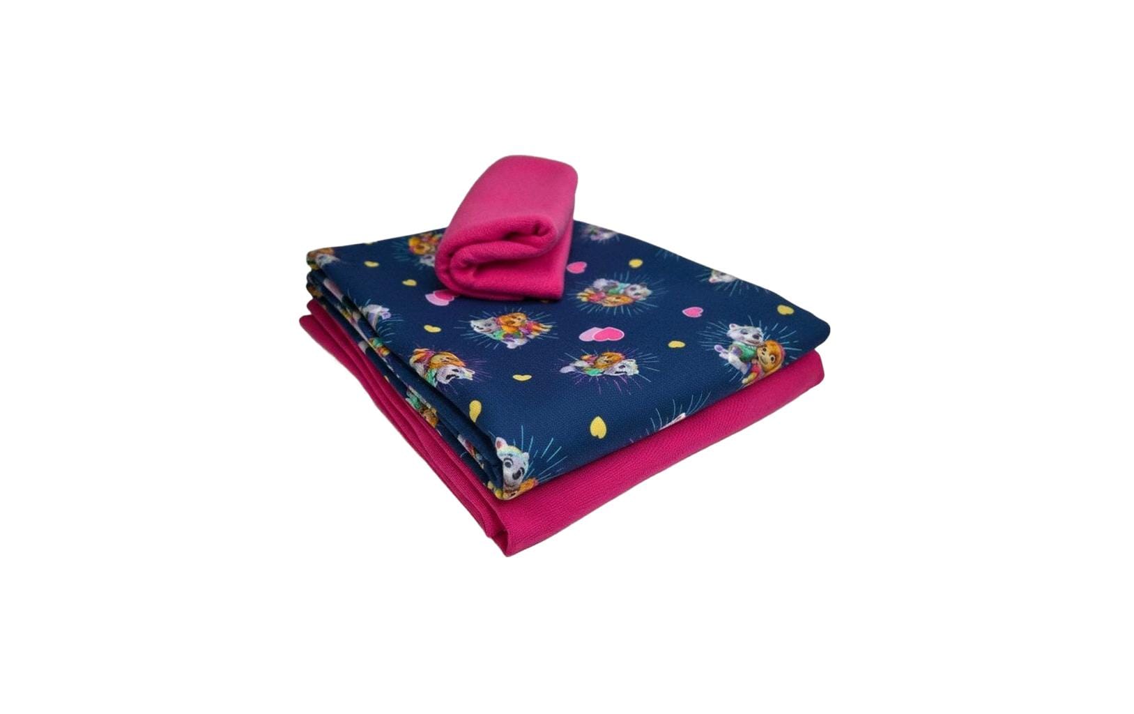Stoffe Dekostoff, Jersey, Elasthan, Blau, 150 × 50 cm, Paw Patrol Herzen