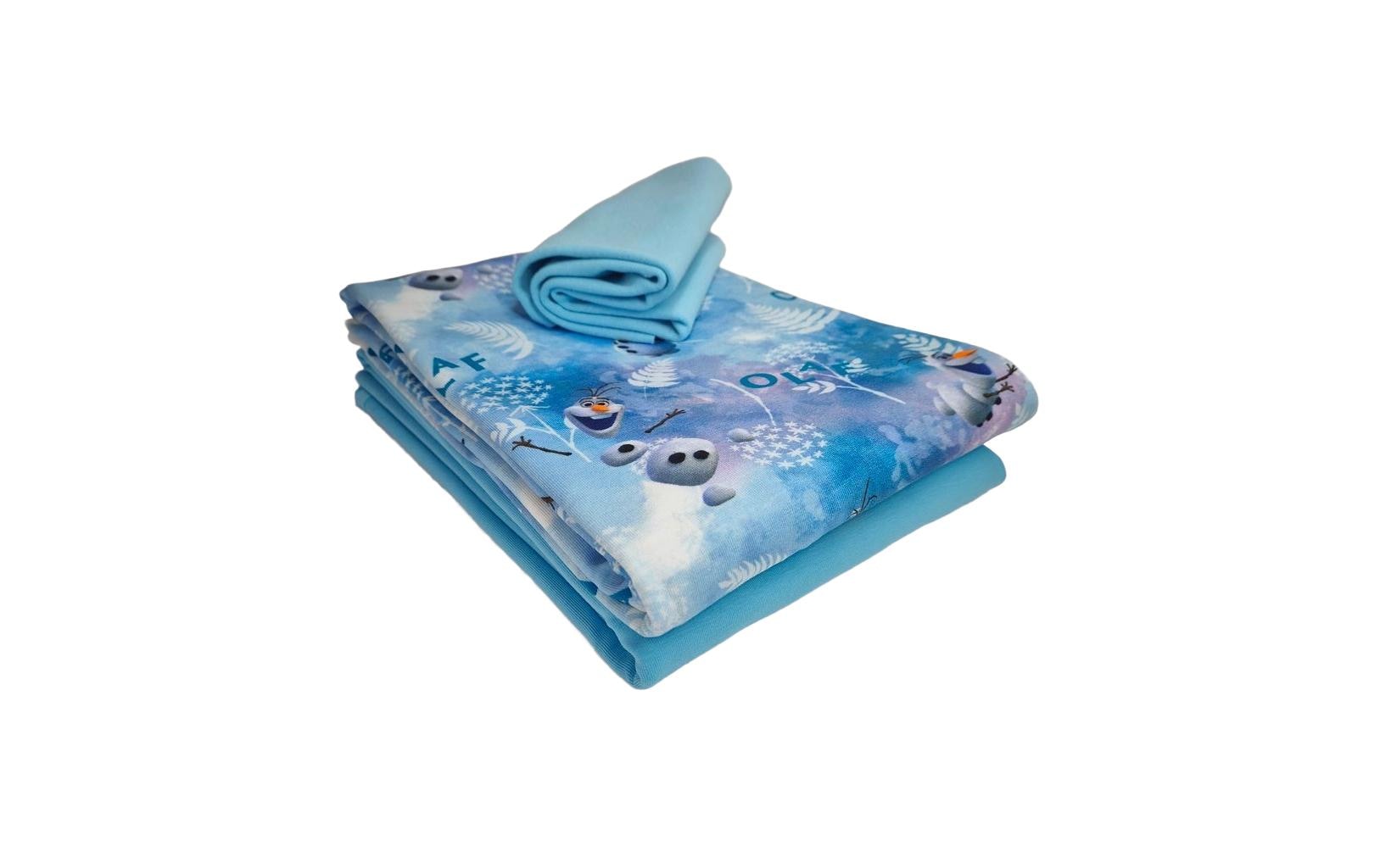 Stoffe Dekostoff, Jersey, Elasthan, Mehrfarbig (Blau), 148 × 50 cm