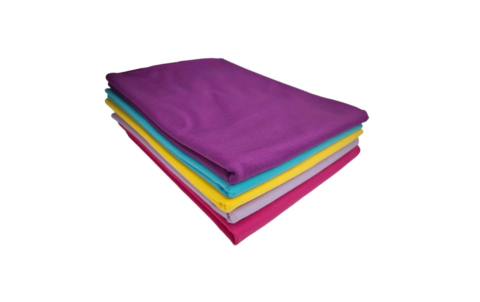 Stoffe Dekostoff, Jersey, Elasthan, Regenbogen, 148 cm × 50 cm, 5 Stk. à 0,5 m