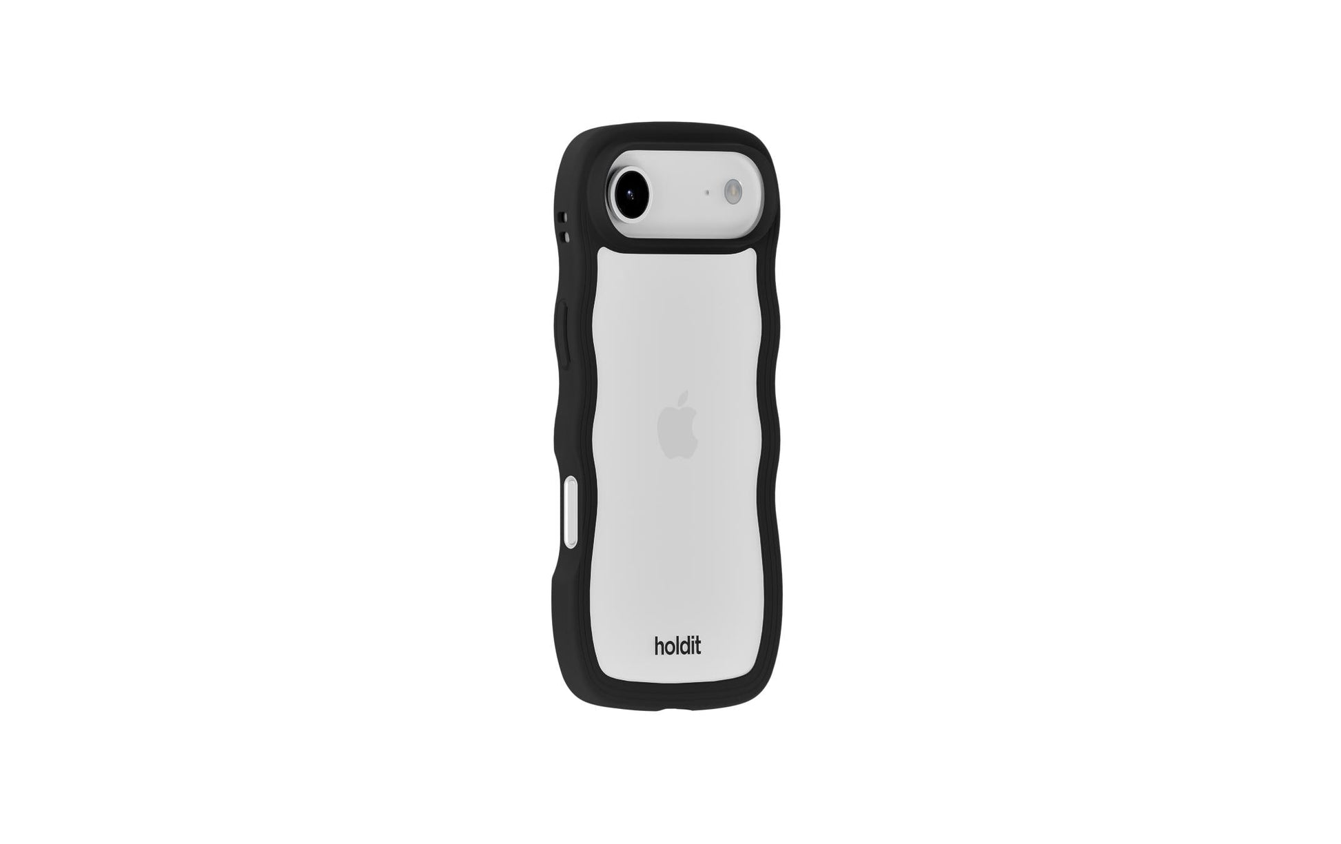 HoldIt Wavy Backcover – für Apple iPhone 13, PC+TPU+Silikon, Schwarz/Transparent