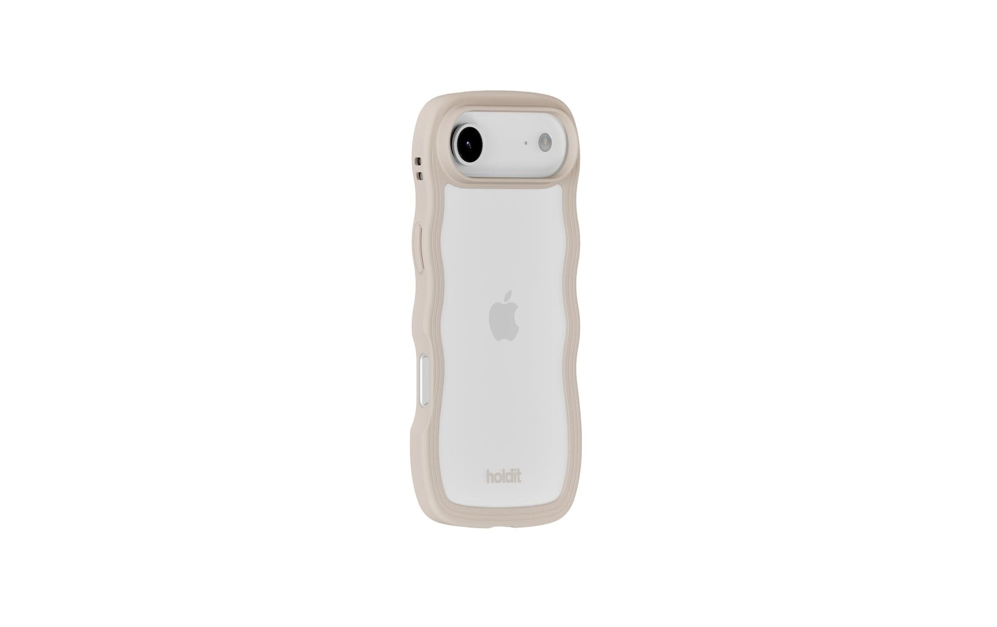 Holdit Wavy Case Backcover – für Apple iPhone 13, PC+TPU+Silikon, Beige/Transparent