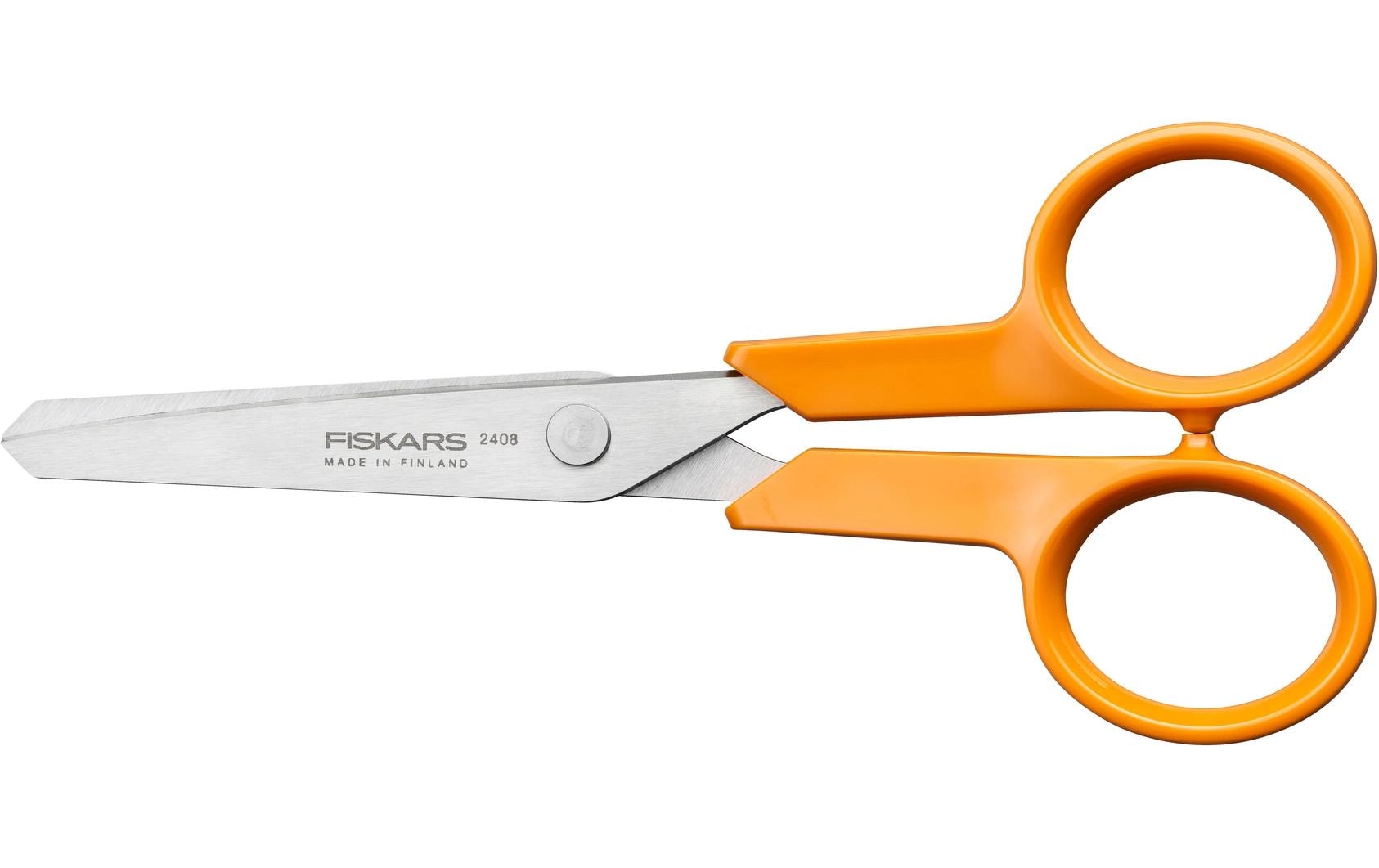 Fiskars Classic Schere, für Rechts- und Linkshänder – Edelstahl, Softgrip, verstellbare Klingenschraube, Orange