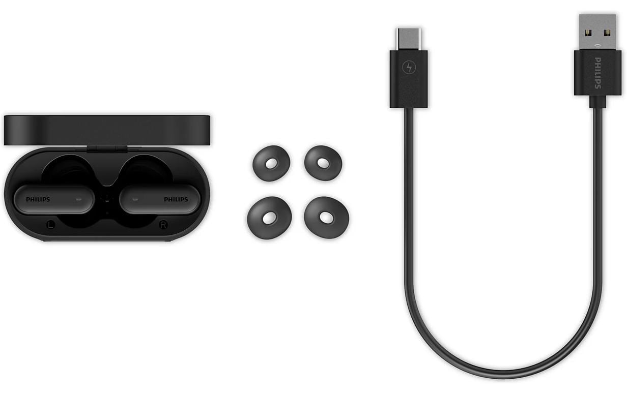 Philips TAT6000BK/00 – True Wireless In-Ear Kopfhörer – Bluetooth, ANC, IPX5 – Schwarz – bis 28 h