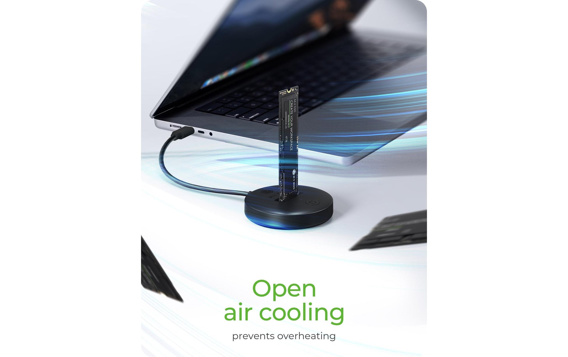 RaidSonic ICY BOX IB-1610MCD-C31 Dockingstation – USB-C, für NVMe- und SATA-SSDs, Schwarz