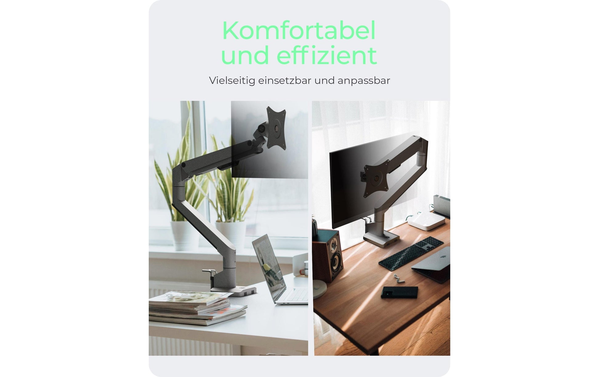 ICY BOX IB-MS523-T – Monitorarm Tischhalterung – Klemme/Durchführung – 1 Monitor – 17–32" – VESA 75×75/100×100