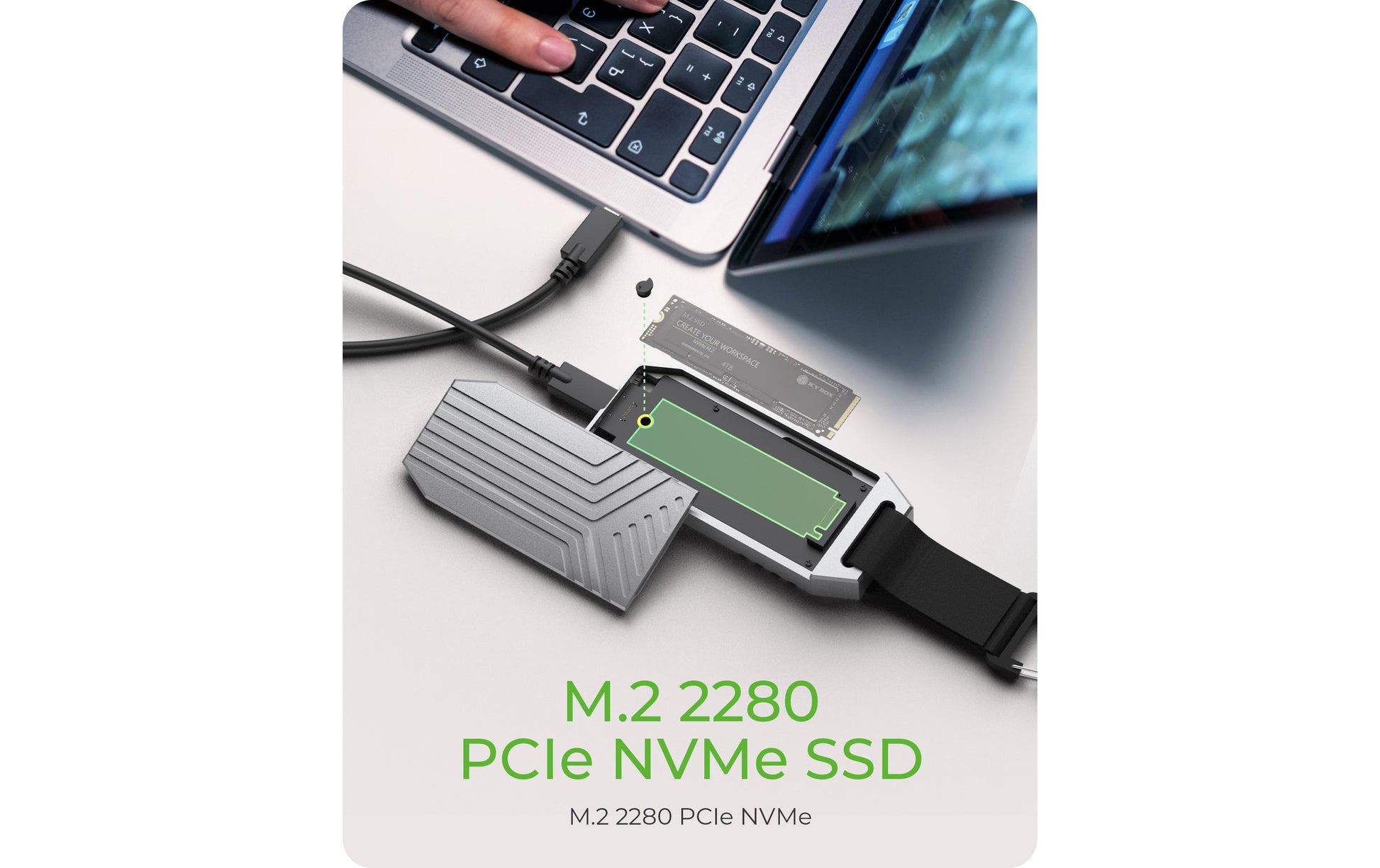 RaidSonic ICY BOX IB-1919M-C42 – M.2-Gehäuse – USB4 Type-C 40 Gbps, RAID – für M.2 (PCI-Express)