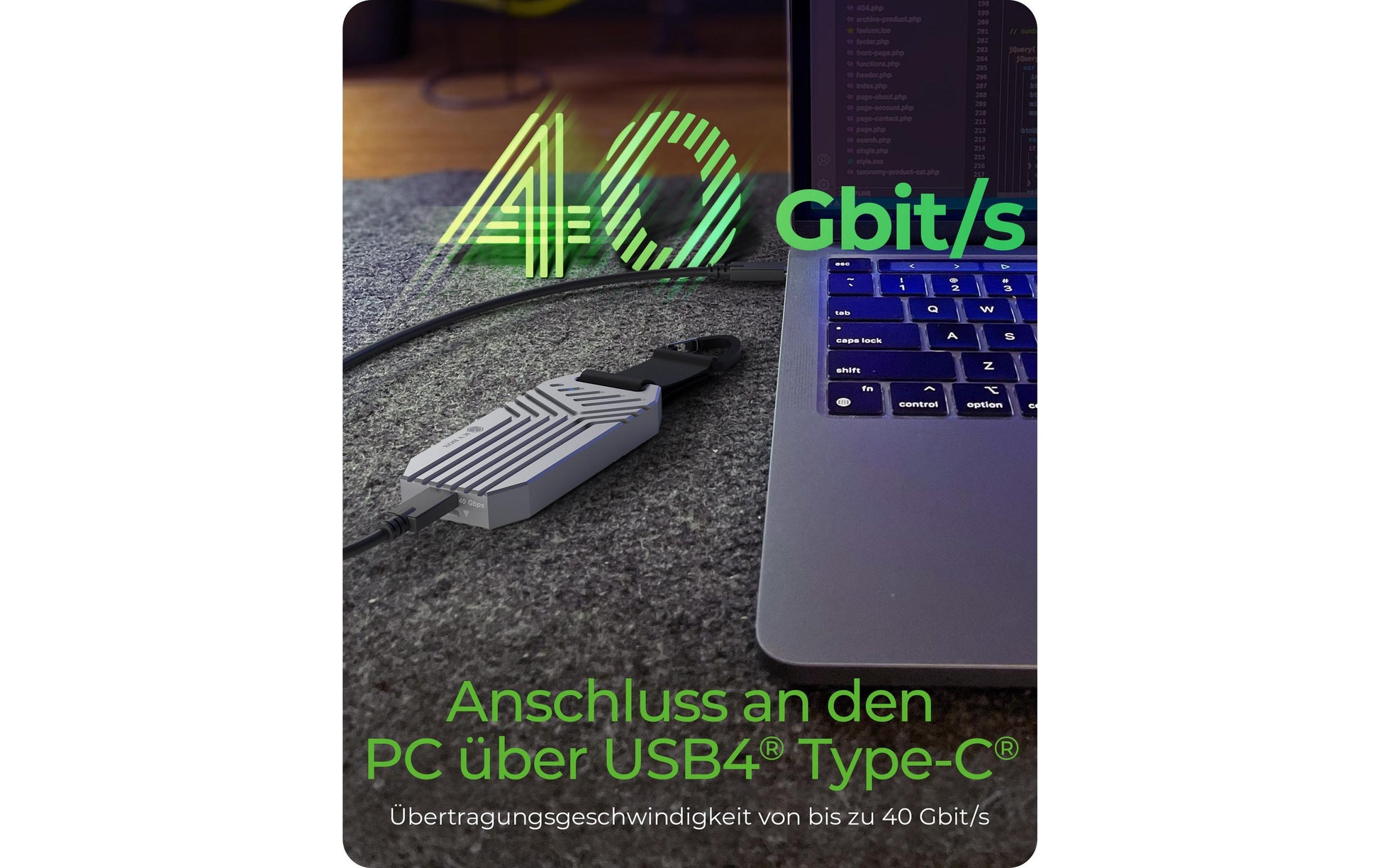 RaidSonic ICY BOX IB-1919M-C42 – M.2-Gehäuse – USB4 Type-C 40 Gbps, RAID – für M.2 (PCI-Express)