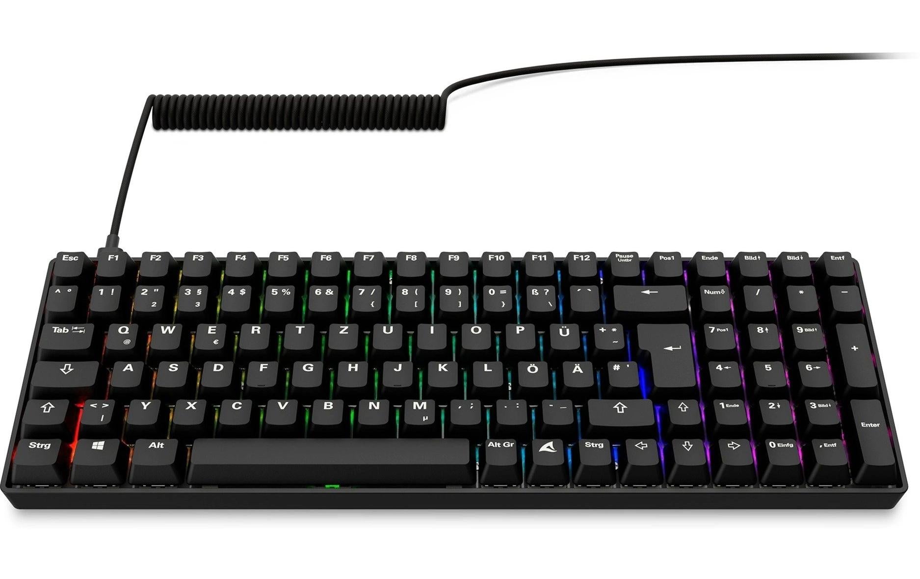 Sharkoon SGK50 S2 – Tastatur TKL – mechanisch – kabelgebunden & 2,4 GHz (USB‑A) – QWERTZ (DE) – Schwarz
