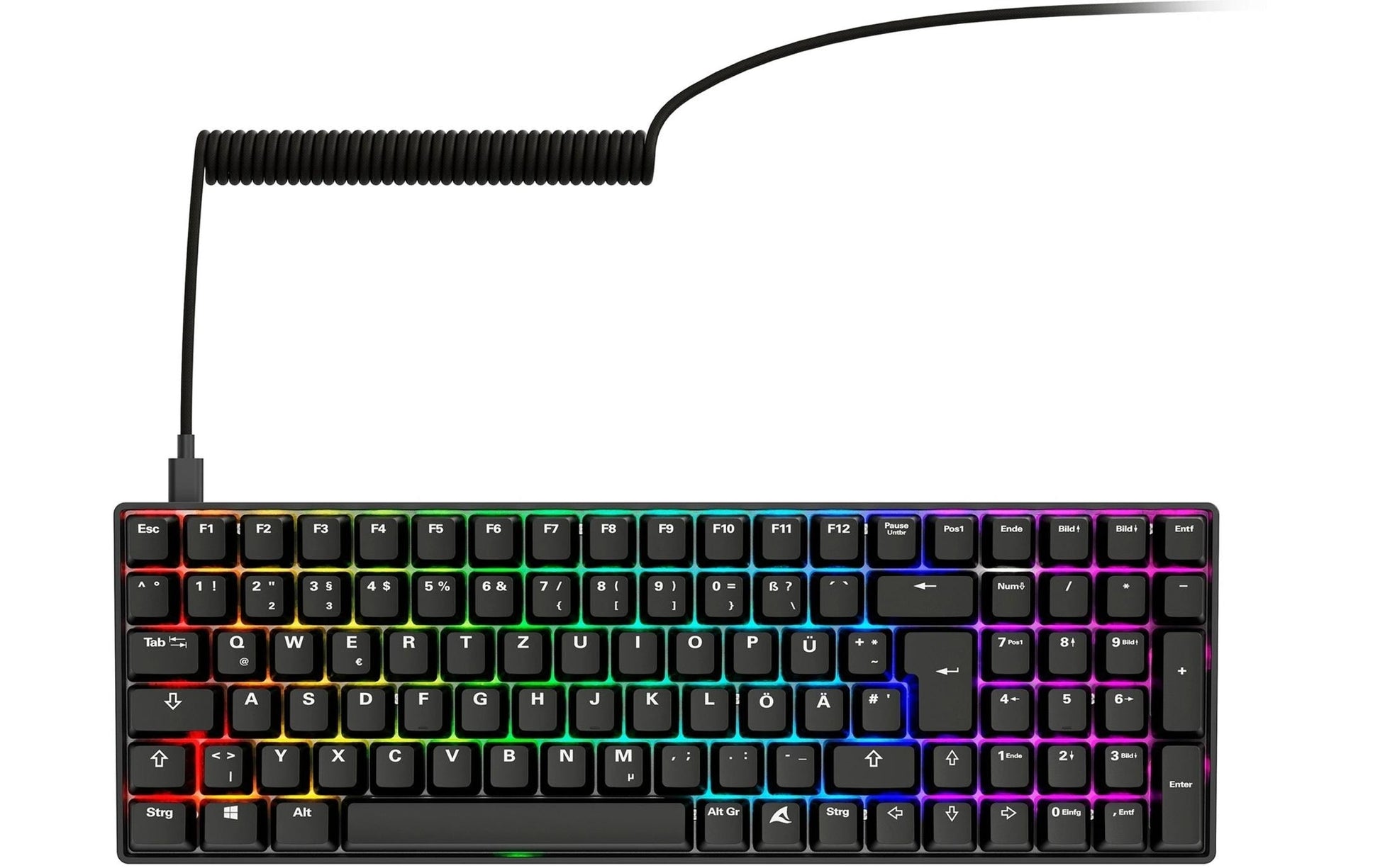 Sharkoon SGK50 S2 – Tastatur TKL – mechanisch – kabelgebunden & 2,4 GHz (USB‑A) – QWERTZ (DE) – Schwarz