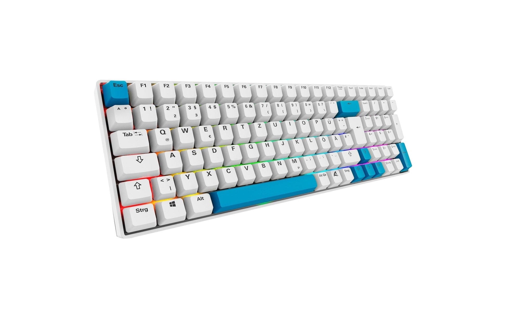 Sharkoon SGK50 S2 PBT – Tastatur TKL – Mechanisch, Verkabelt & 2,4 GHz – QWERTZ (DE) – Ohne Ziffernblock