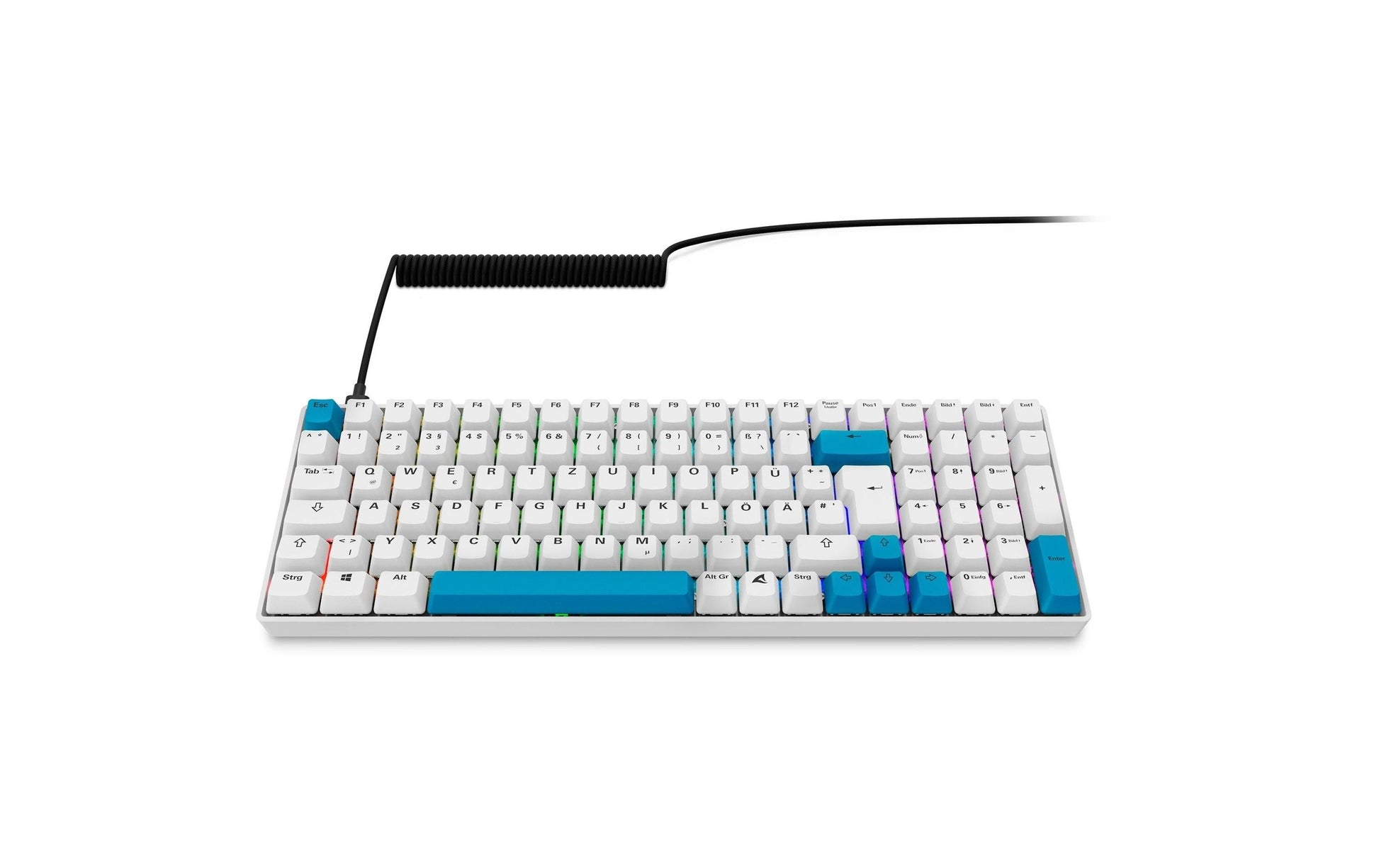 Sharkoon SGK50 S2 PBT – Tastatur TKL – Mechanisch, Verkabelt & 2,4 GHz – QWERTZ (DE) – Ohne Ziffernblock