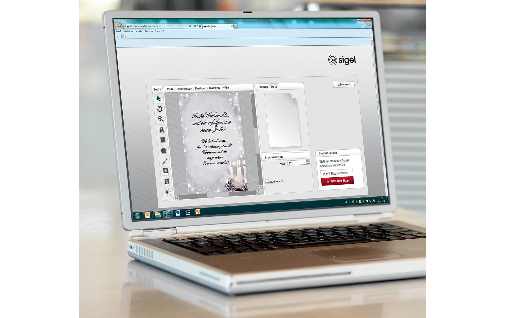 Sigel Motivpapier – A4, 90 g/m², Motiv: Christmas Silence – für Inkjet/Laser/Kopierer – FSC – 100 Blatt