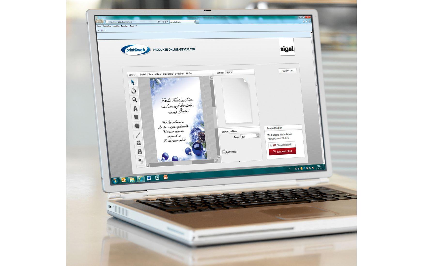 Sigel Motivpapier – A4, 90 g/m², mehrfarbig, Motiv: Blue Harmony – für Inkjet/Laser/Kopierer – FSC – 100 Blatt