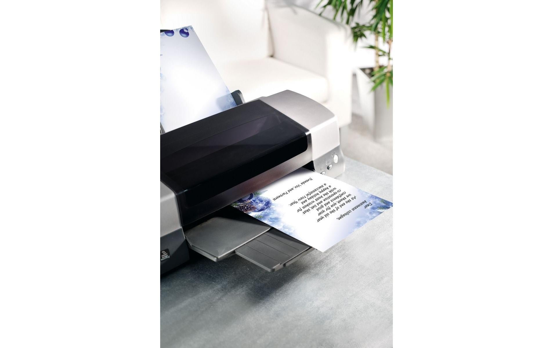 Sigel Motivpapier – A4, 90 g/m², mehrfarbig, Motiv: Blue Harmony – für Inkjet/Laser/Kopierer – FSC – 100 Blatt