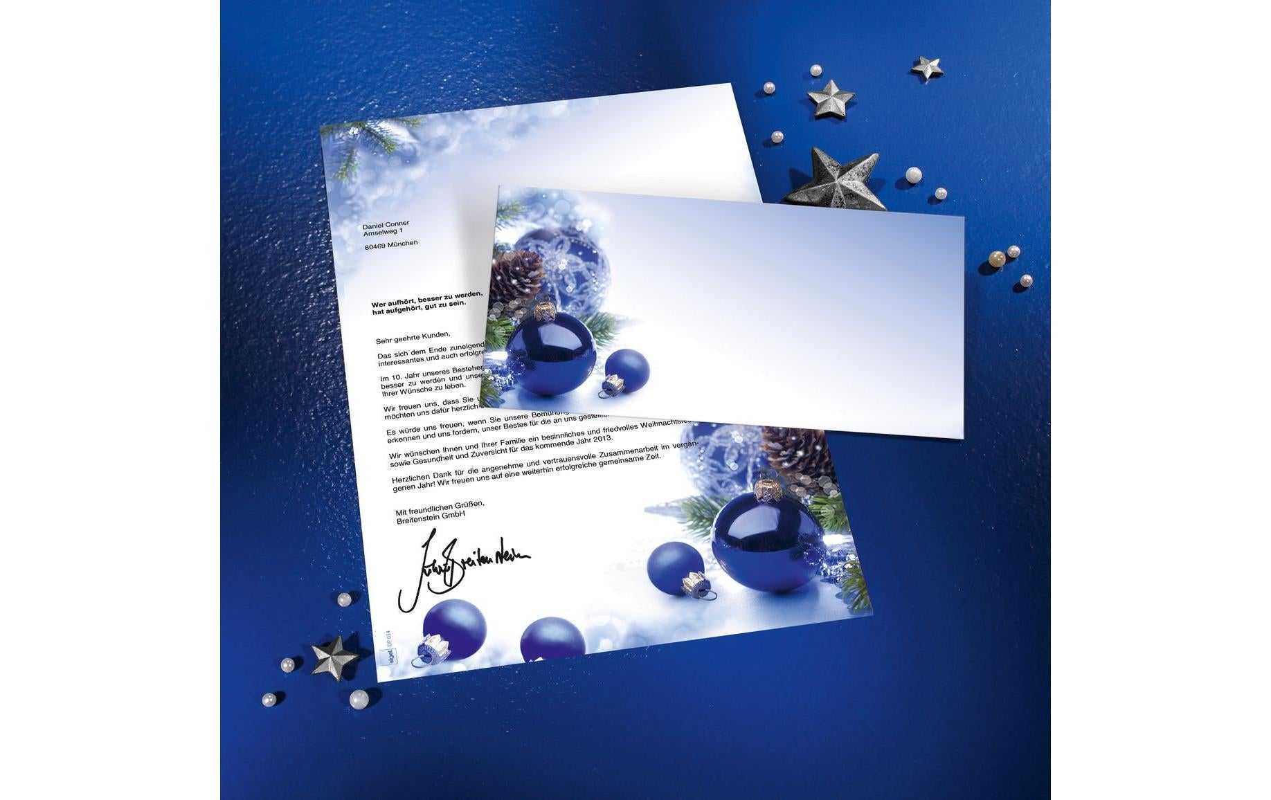 Sigel Motivpapier – A4, 90 g/m², mehrfarbig, Motiv: Blue Harmony – für Inkjet/Laser/Kopierer – FSC – 100 Blatt