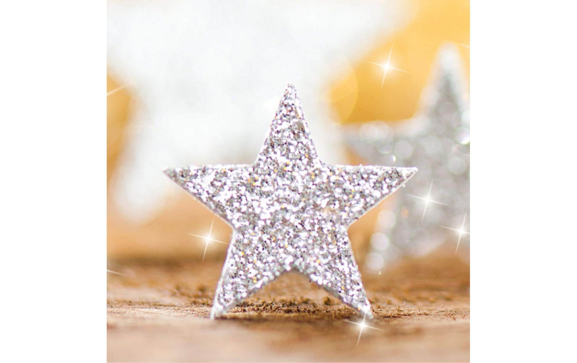 Sigel Motivpapier Glitter Stars – A4, 90 g/m², 100 Blatt
