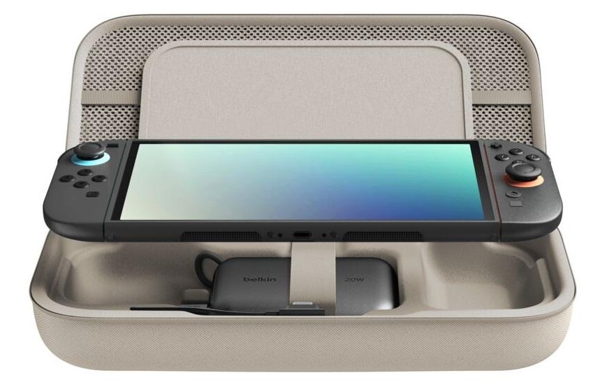 Belkin Powerbank 10'000 mAh – beige, für Nintendo Switch