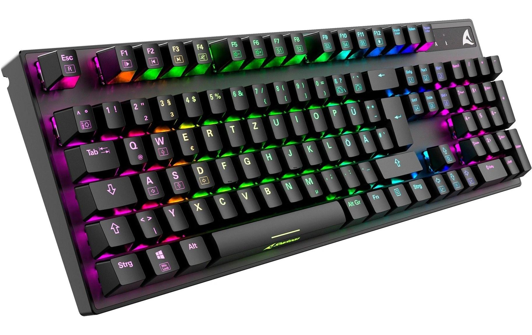 Sharkoon Skiller Mech SGK20 – Gaming-Tastatur – Mechanisch – Kabelgebunden – USB-A – QWERTZ (DE) – RGB