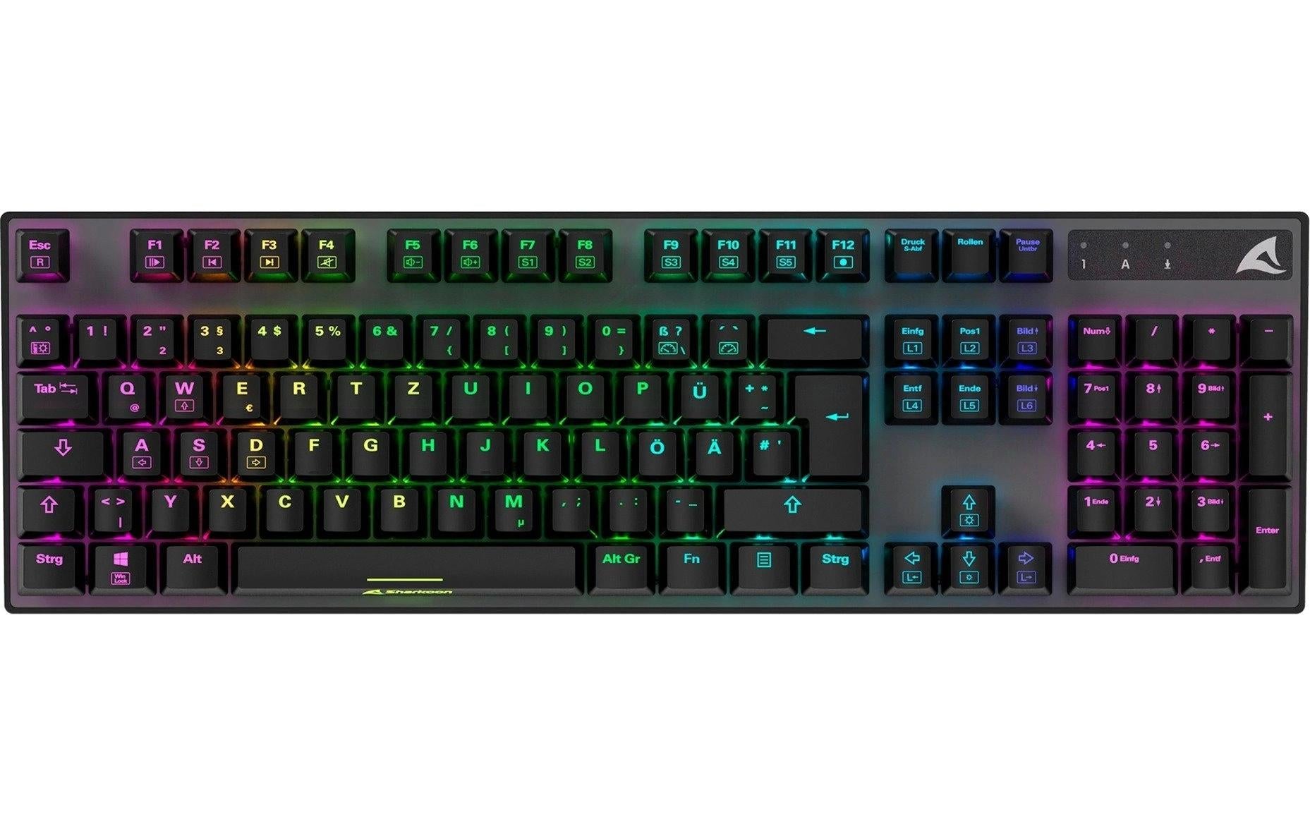 Sharkoon Skiller Mech SGK20 – Gaming-Tastatur – mechanisch, RGB – USB-A – QWERTZ (DE) – Schwarz