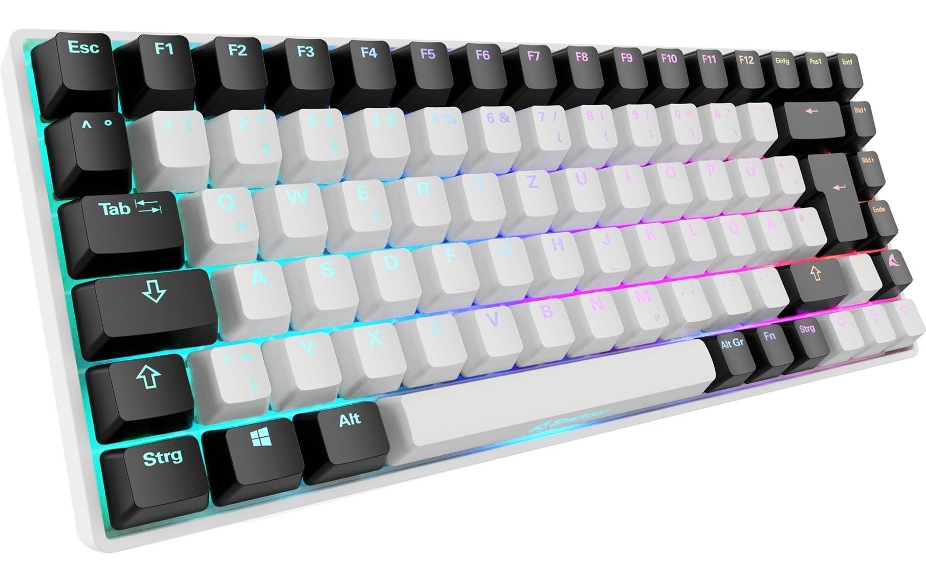 Sharkoon SKILLER SGK50 S3 – Gaming-Tastatur 75% – Mechanisch – Kabelgebunden (USB-C) – QWERTZ (DE) – RGB