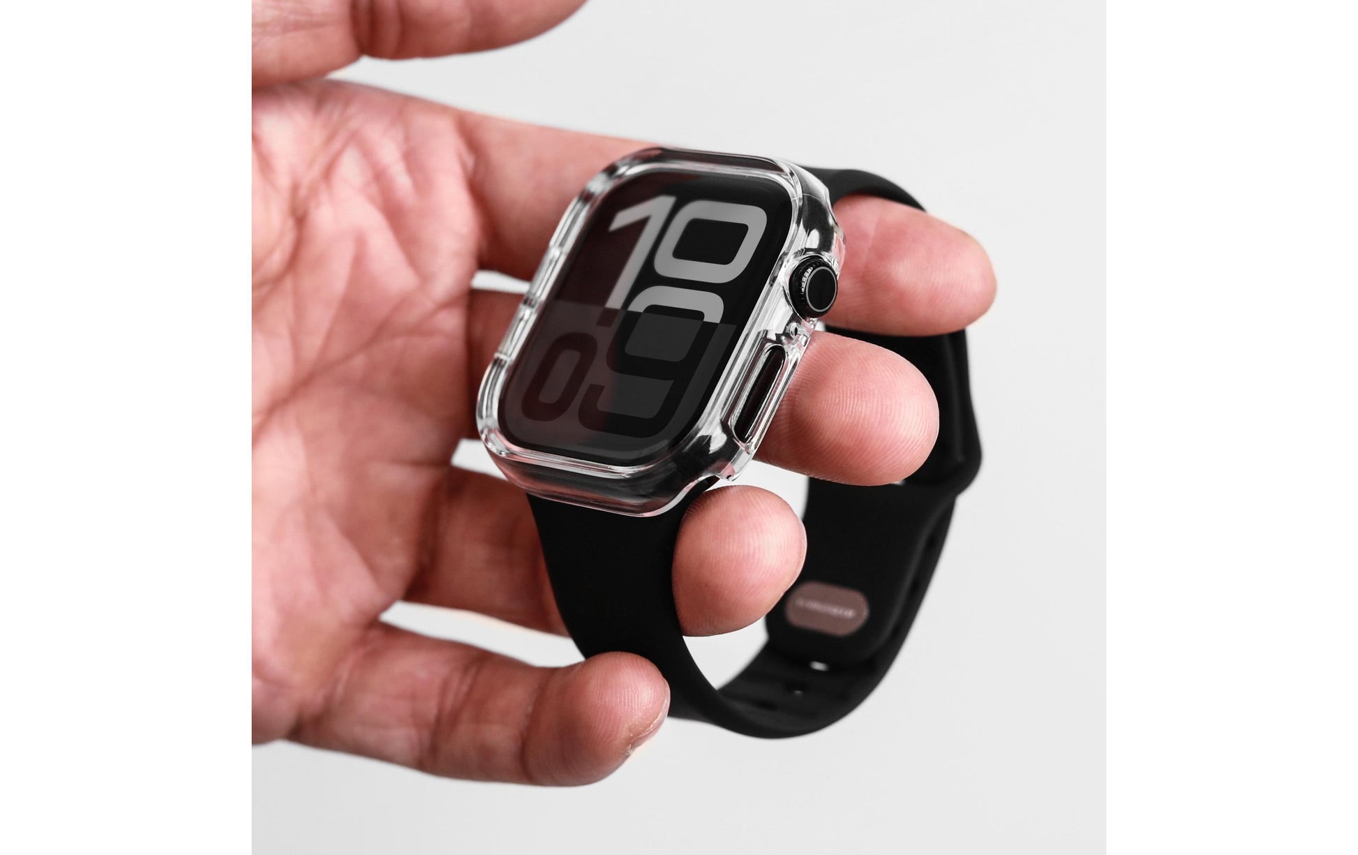 Vonmählen Bumper Case – Edelstahl, Transparent, für Apple Watch Series 11 46 mm