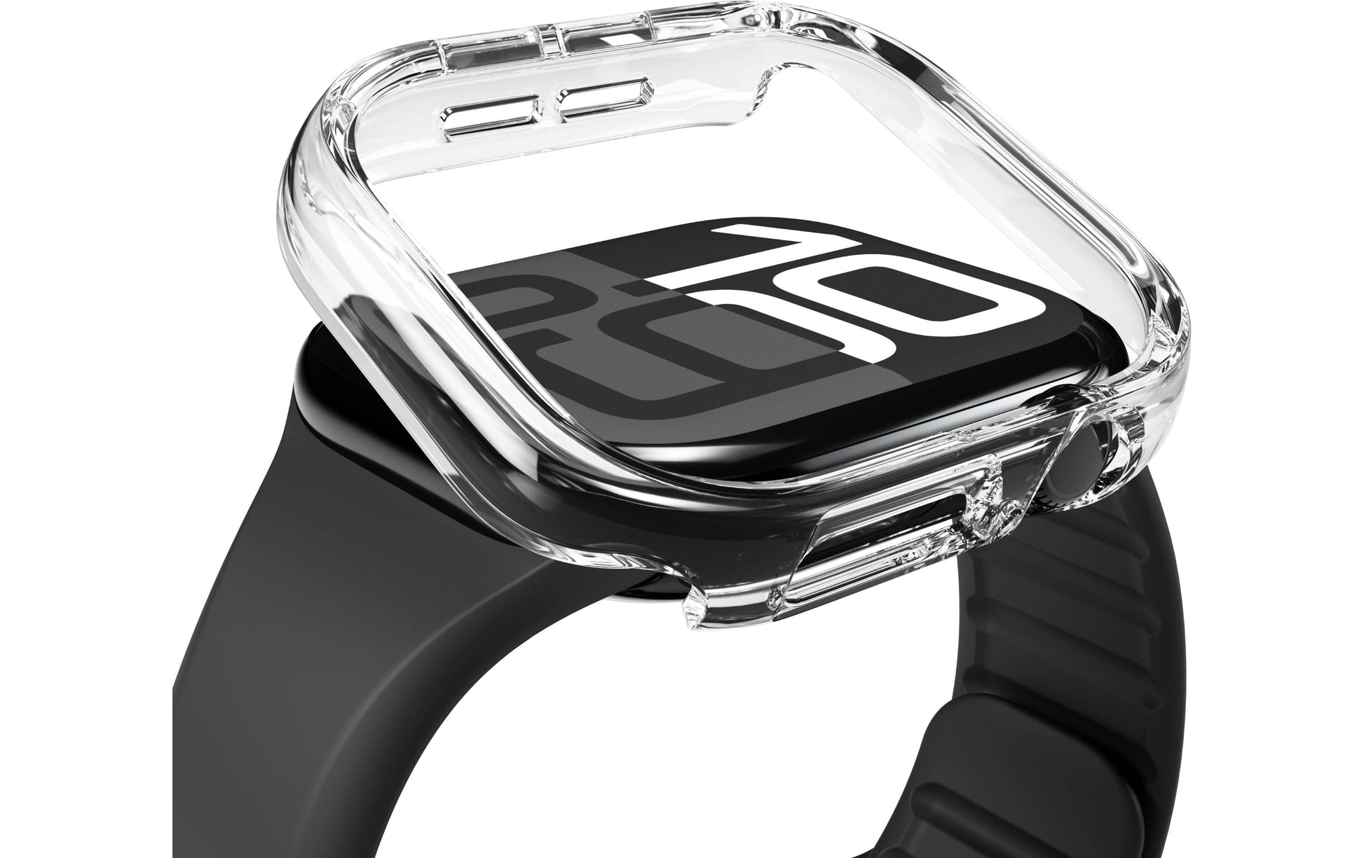 Vonmählen Bumper Case – Edelstahl, Transparent, für Apple Watch Series 11 46 mm