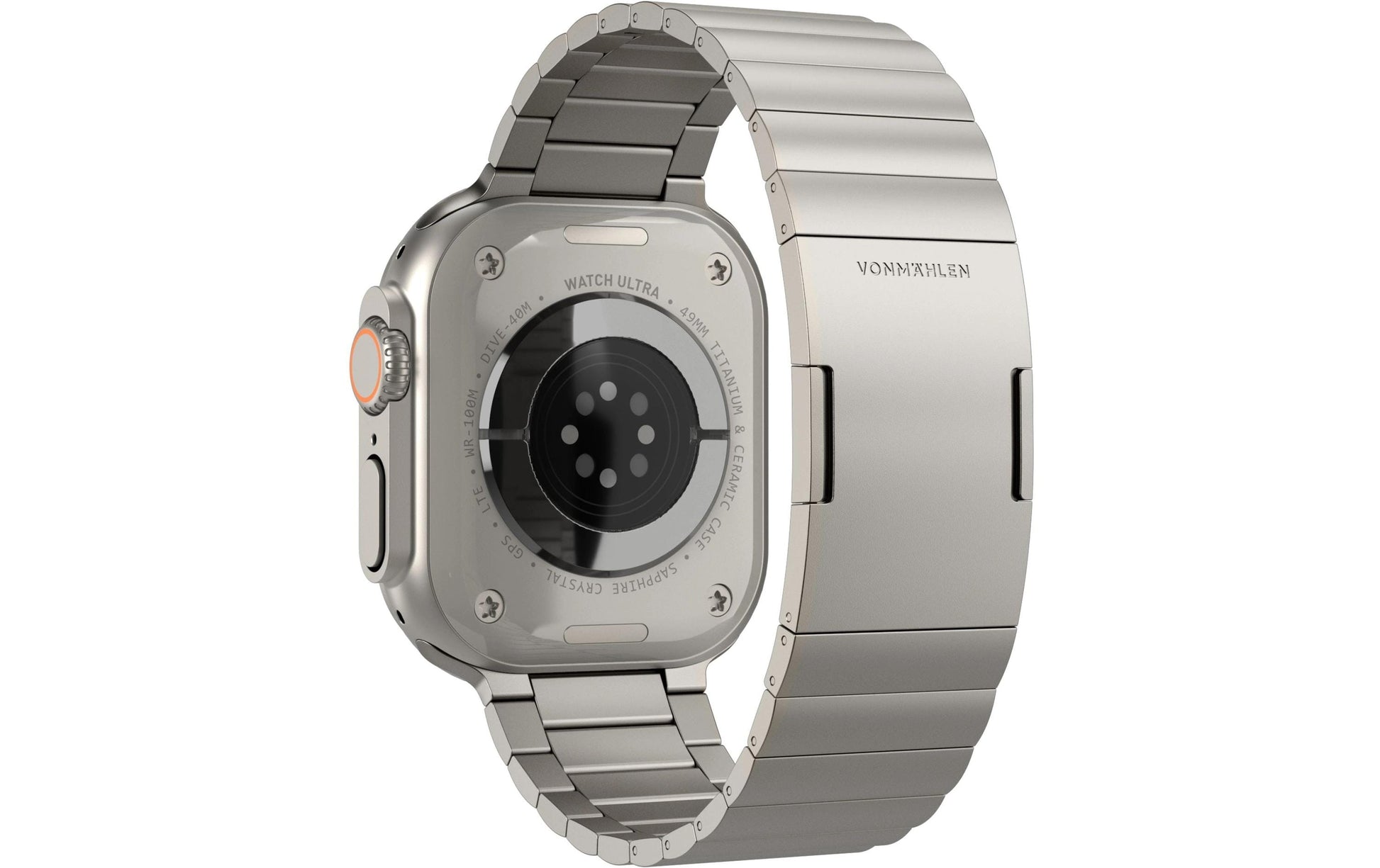 Vonmählen Link BraceletPro Nature – Armband – für Apple Watch (diverse Grössen), Silber, Einheitsgrösse, Edelstahl