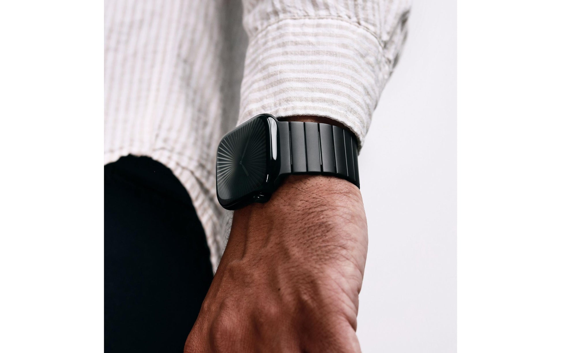 Vonmählen Link Bracelet Pro – Edelstahl, Schwarz, für Apple Watch