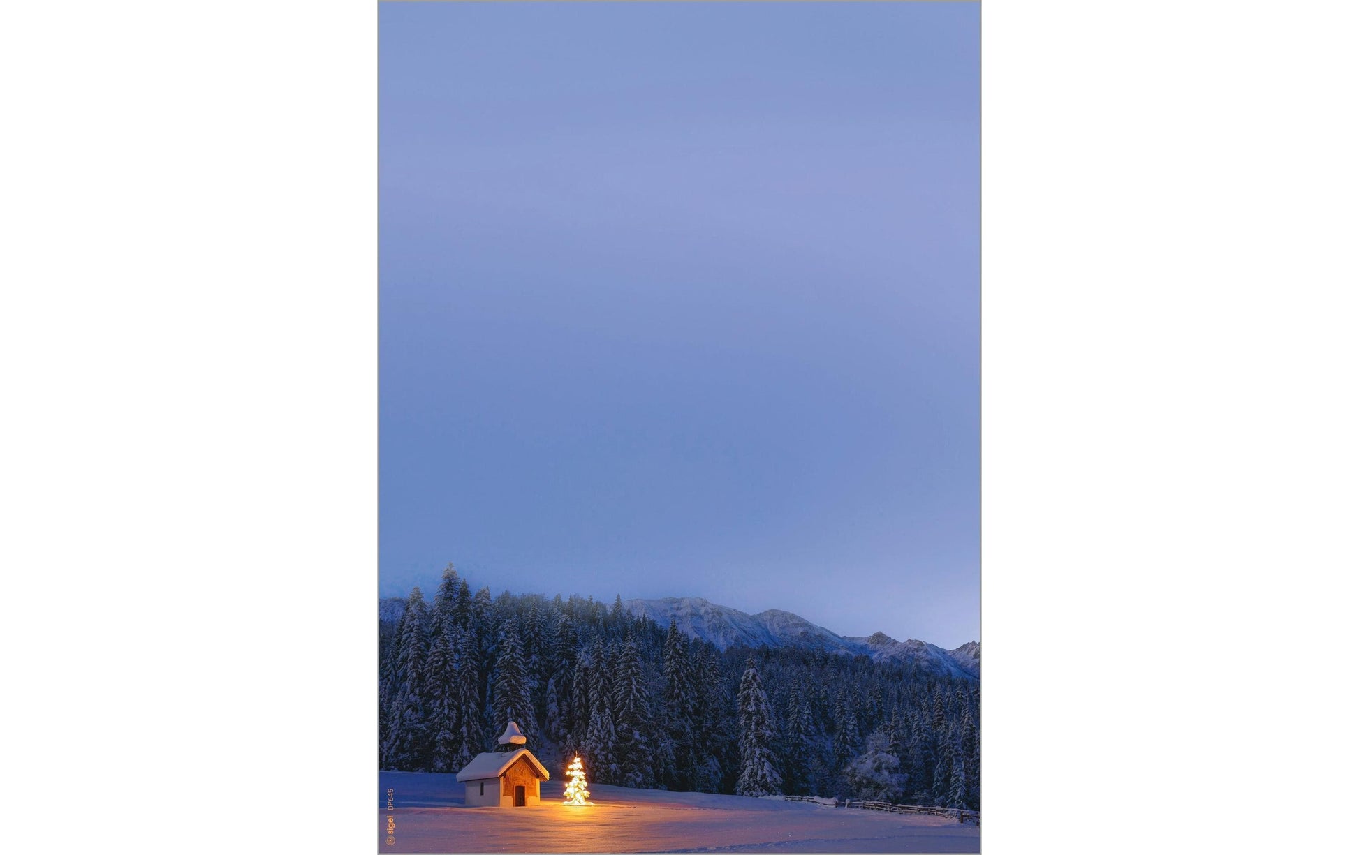 Sigel Motivpapier – A4, 90 g/m², mehrfarbig, Motiv: Christmas Chapel – für Inkjet/Laser/Kopierer – 100 Blatt