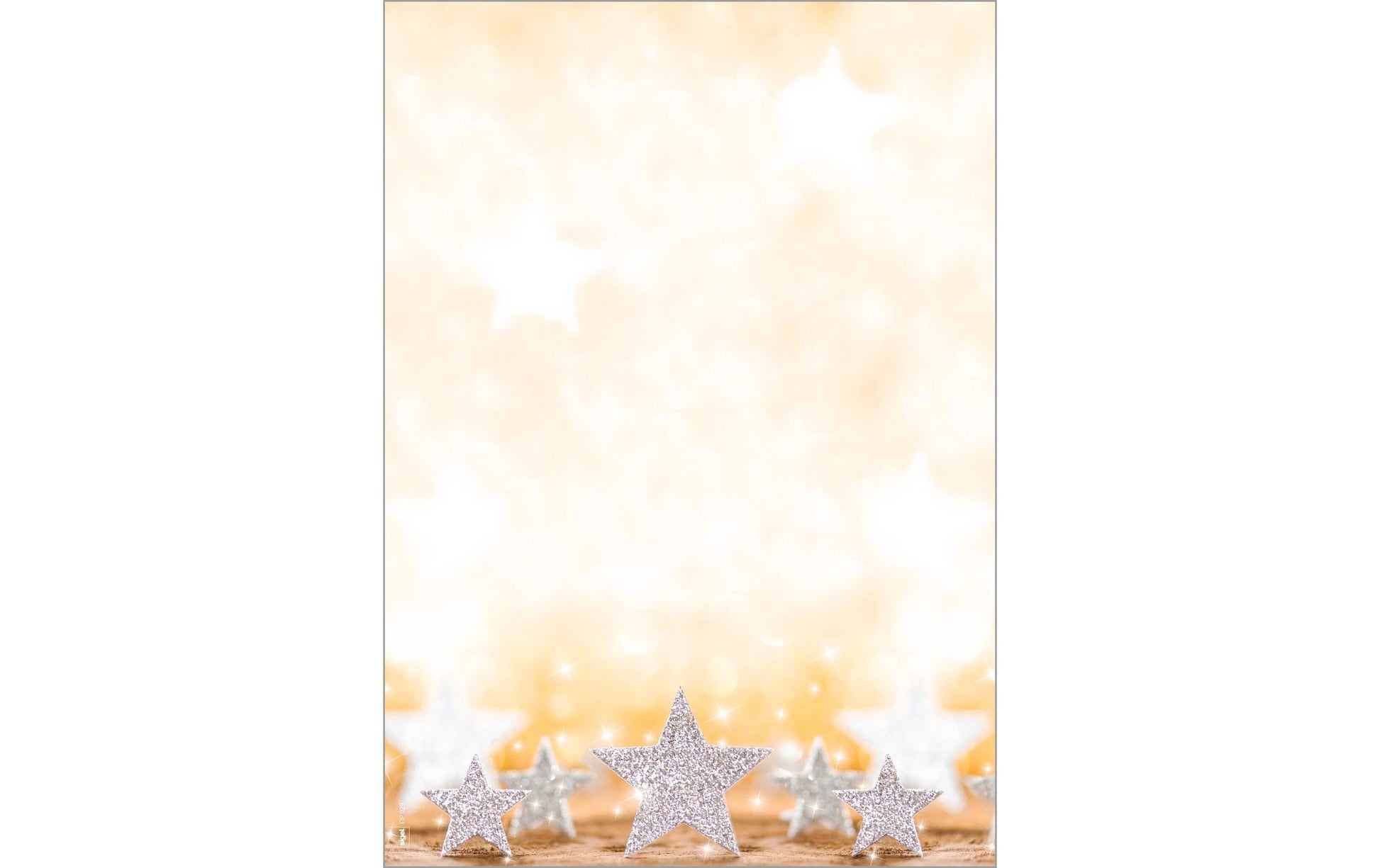 Sigel Motivpapier Glitter Stars – A4, 90 g/m², 100 Blatt