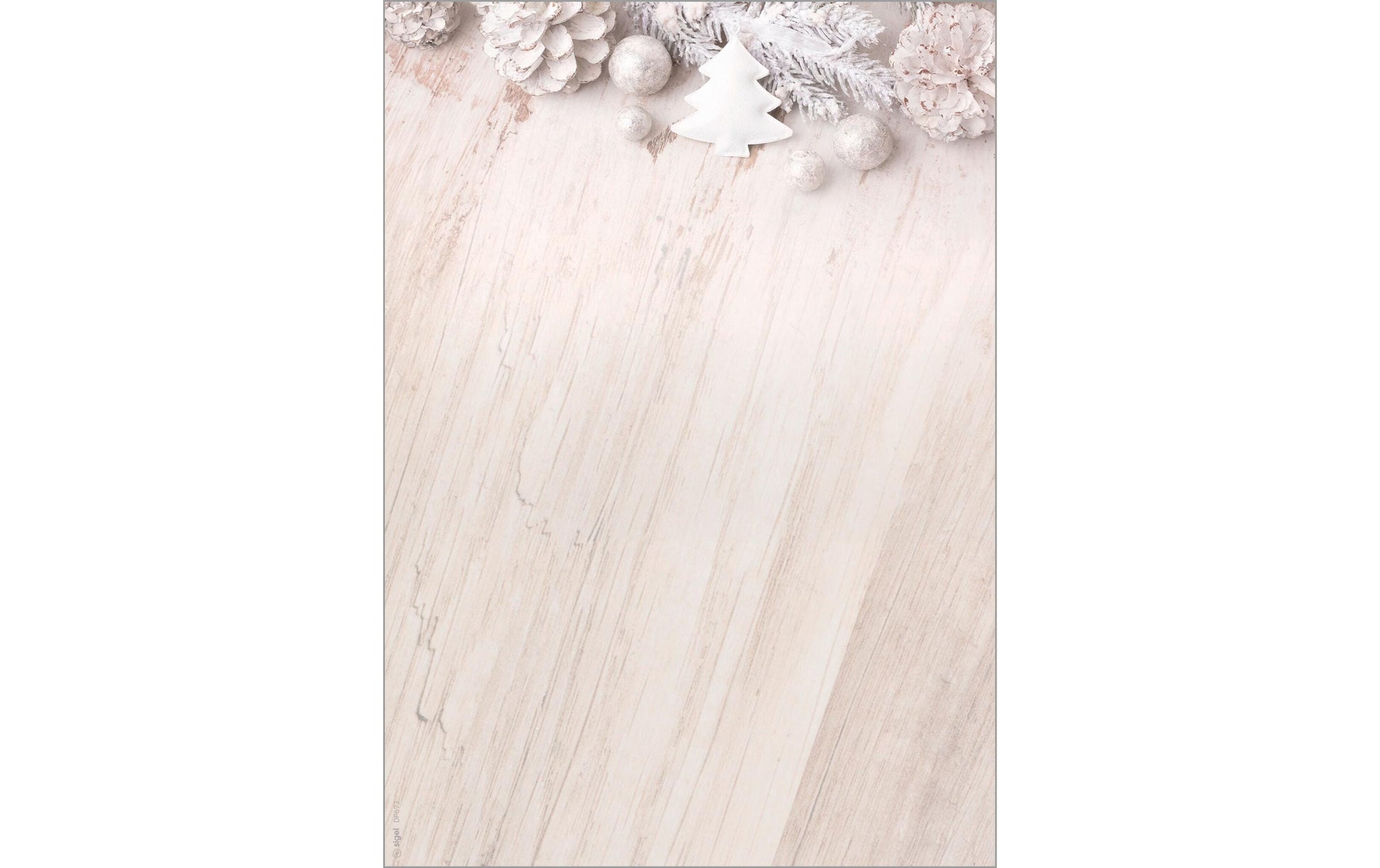 Sigel Motivpapier – A4, 90 g/m², mehrfarbig, Motiv: Rustic White – für Inkjet/Laser/Kopierer – FSC – 25 Blatt