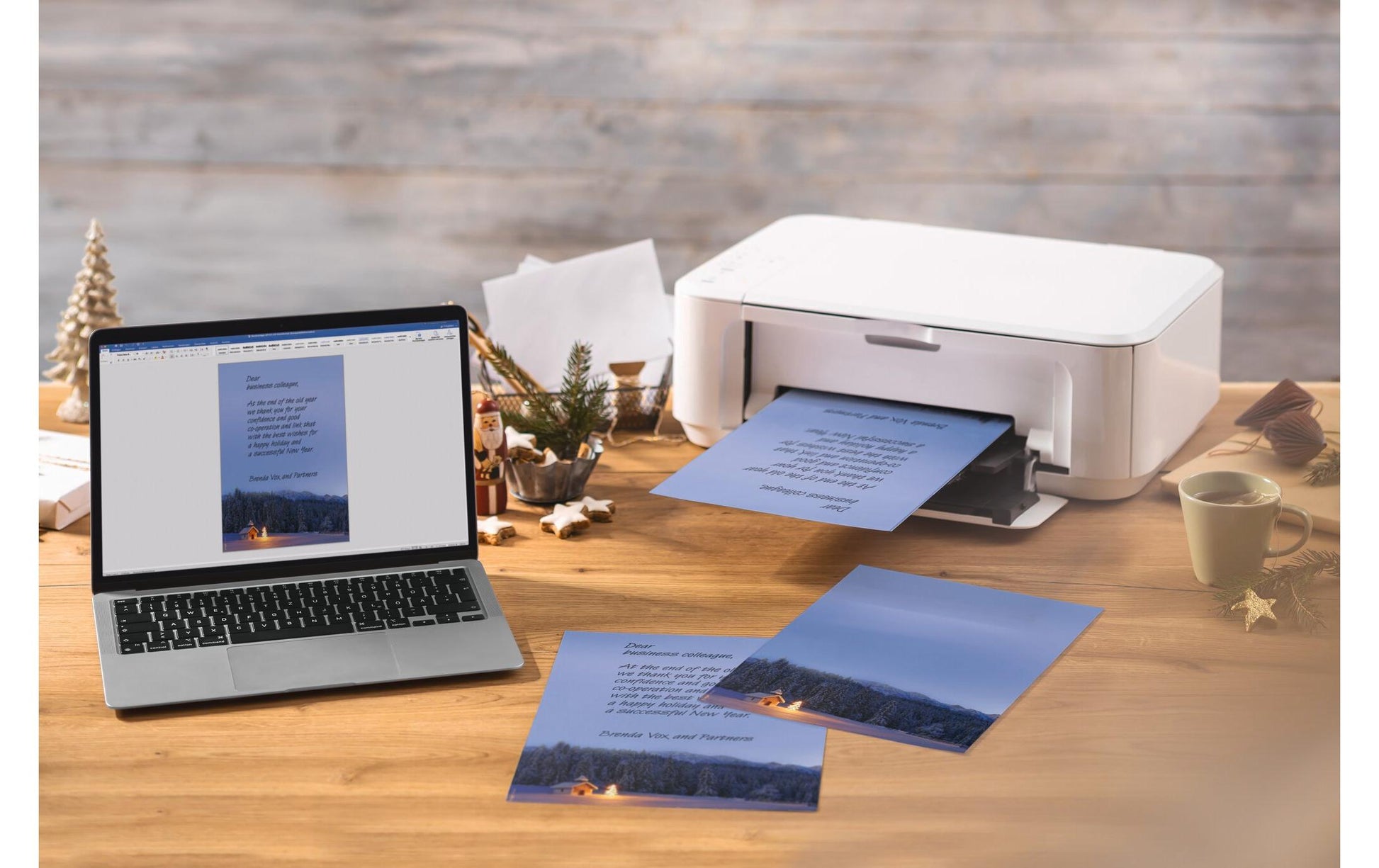 Sigel Motivpapier – A4, 90 g/m², mehrfarbig, Motiv: Christmas Chapel – für Inkjet/Laser/Kopierer – 100 Blatt