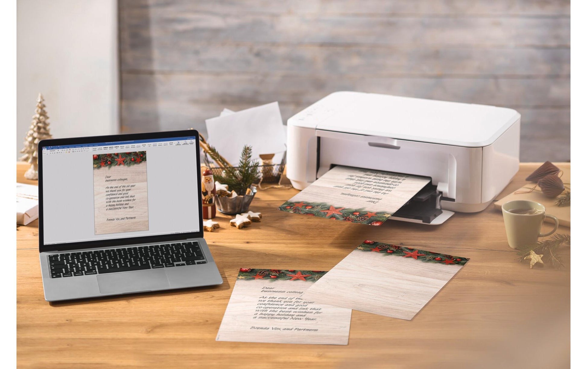 Sigel Motivpapier – A4, 90 g/m², mehrfarbig, Motiv: Chalet Style – für Inkjet/Laser/Kopierer – FSC – 100 Blatt